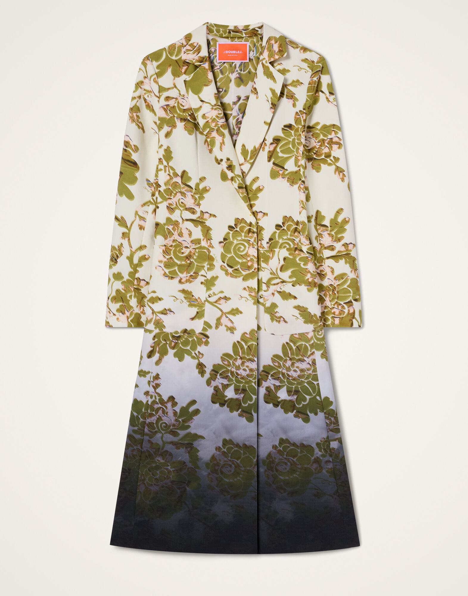 La DoubleJ Duster Coat Oasis Ombr&eacute; Plac&eacute;e Green & Black JAC0203SAB001OAO01GR02