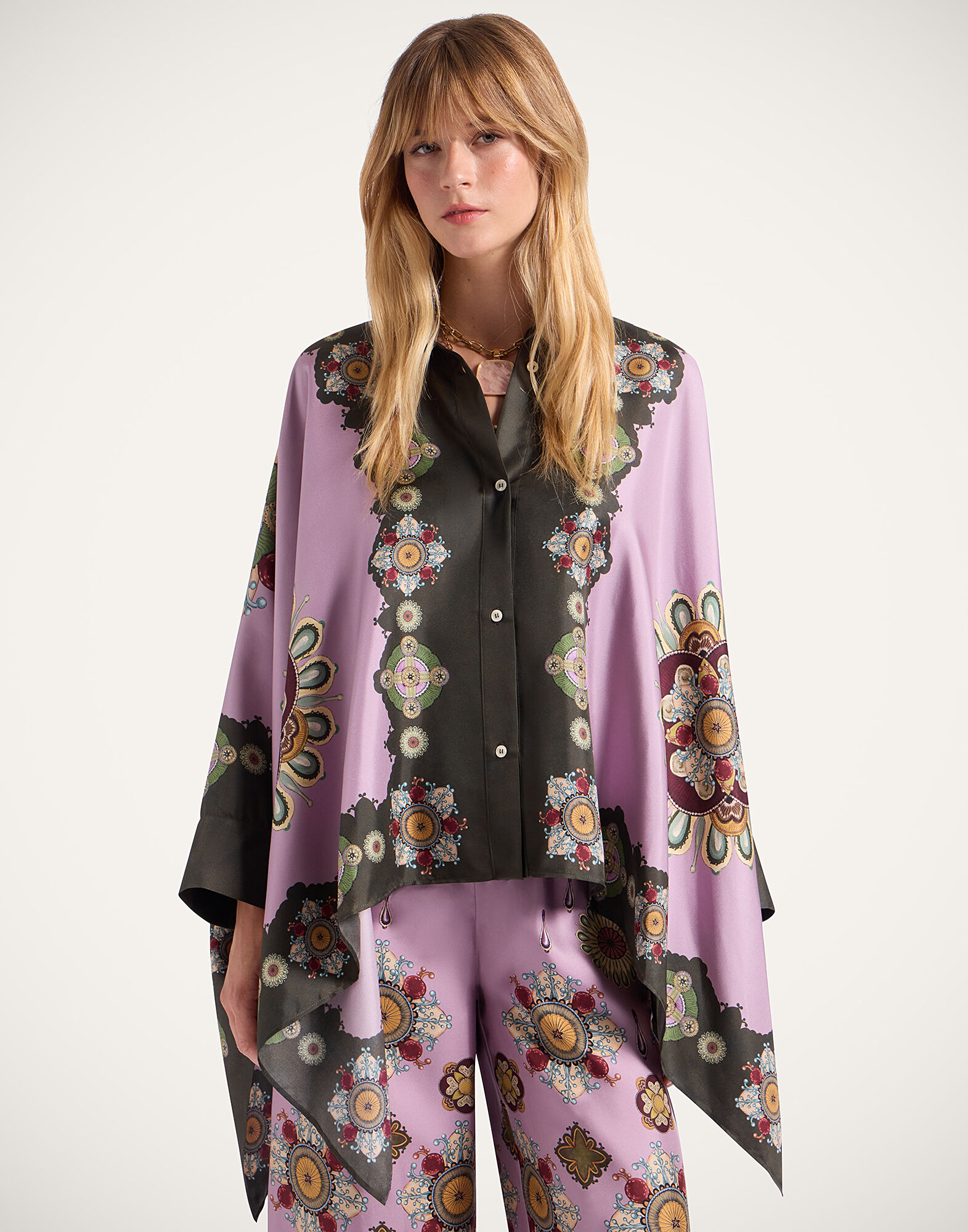 Foulard Shirt in Nucleus Placée Dusty Pink for Women | La