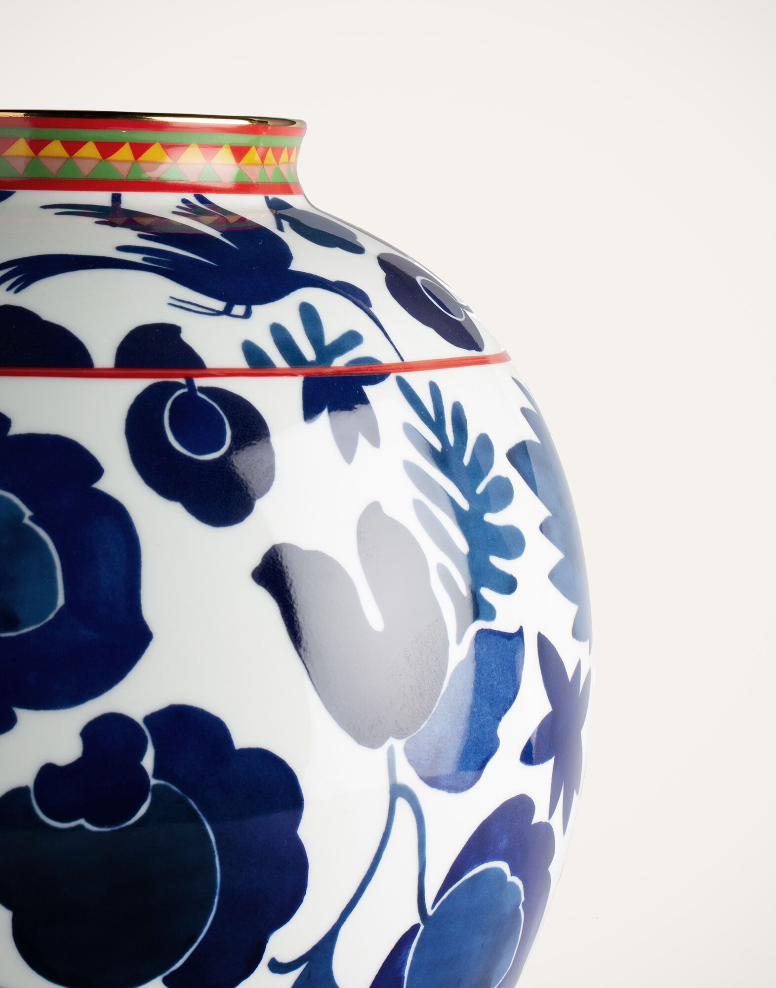 La DoubleJ Big Bubble Vase Wildbird Blu VAS0002CER001CER0001