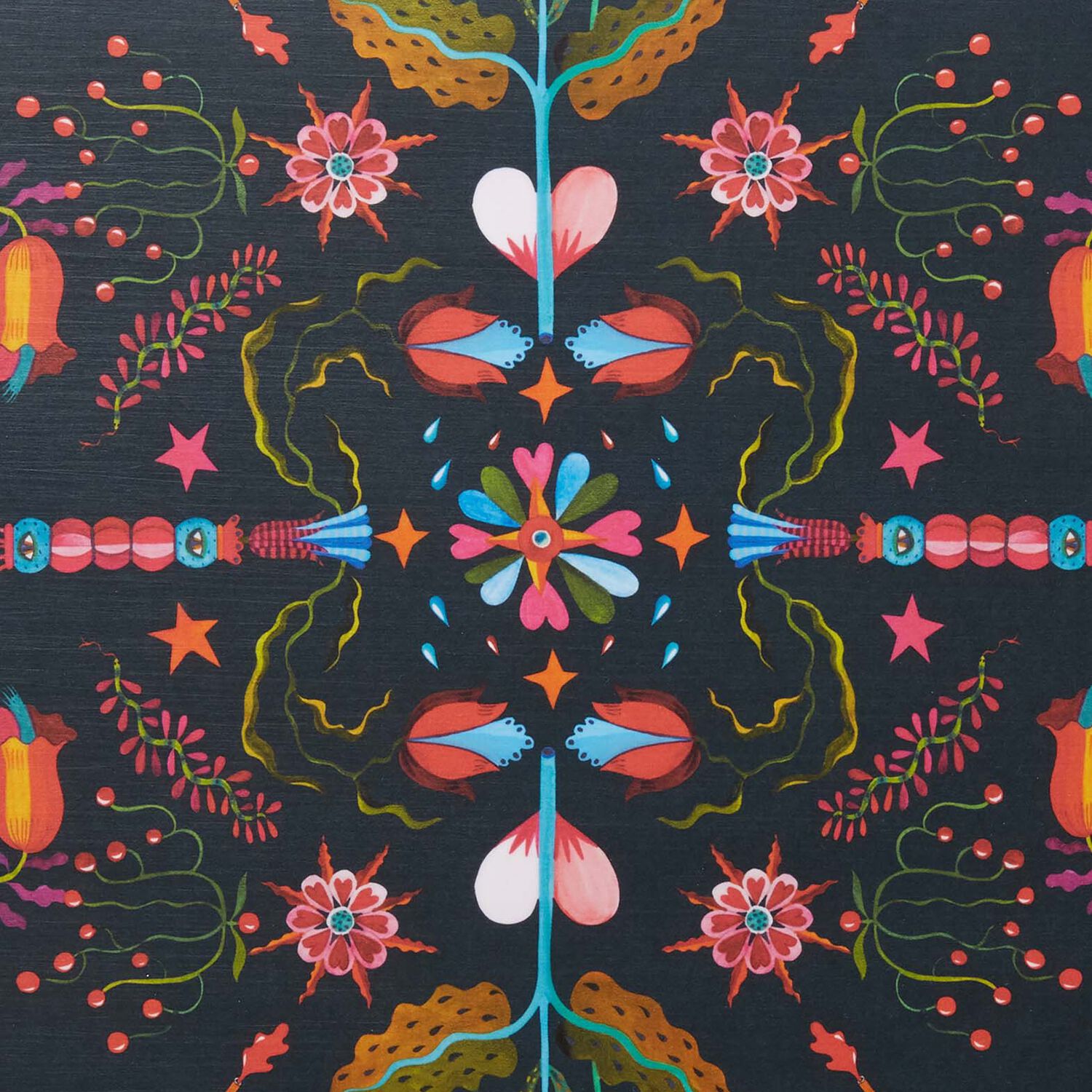  La Doublej The Breakfast Club Women - Round Printed Tray Turning Tulips One Size 95% Birch Wood 3% Paper 1% Varnish 1% Glue 