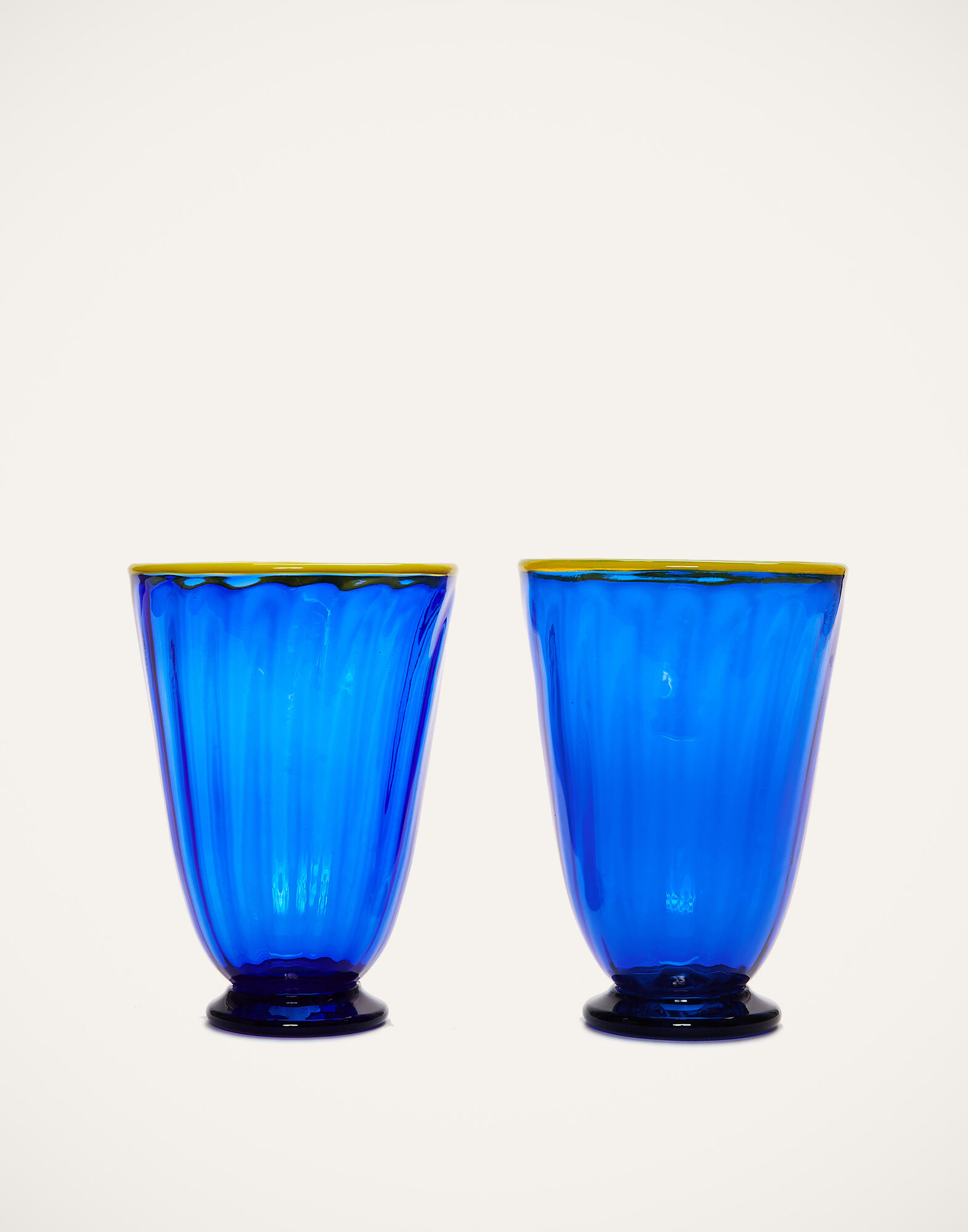 La DoubleJ Rainbow Glass Set of 2 Blue GLA0014MUR001BLU0001