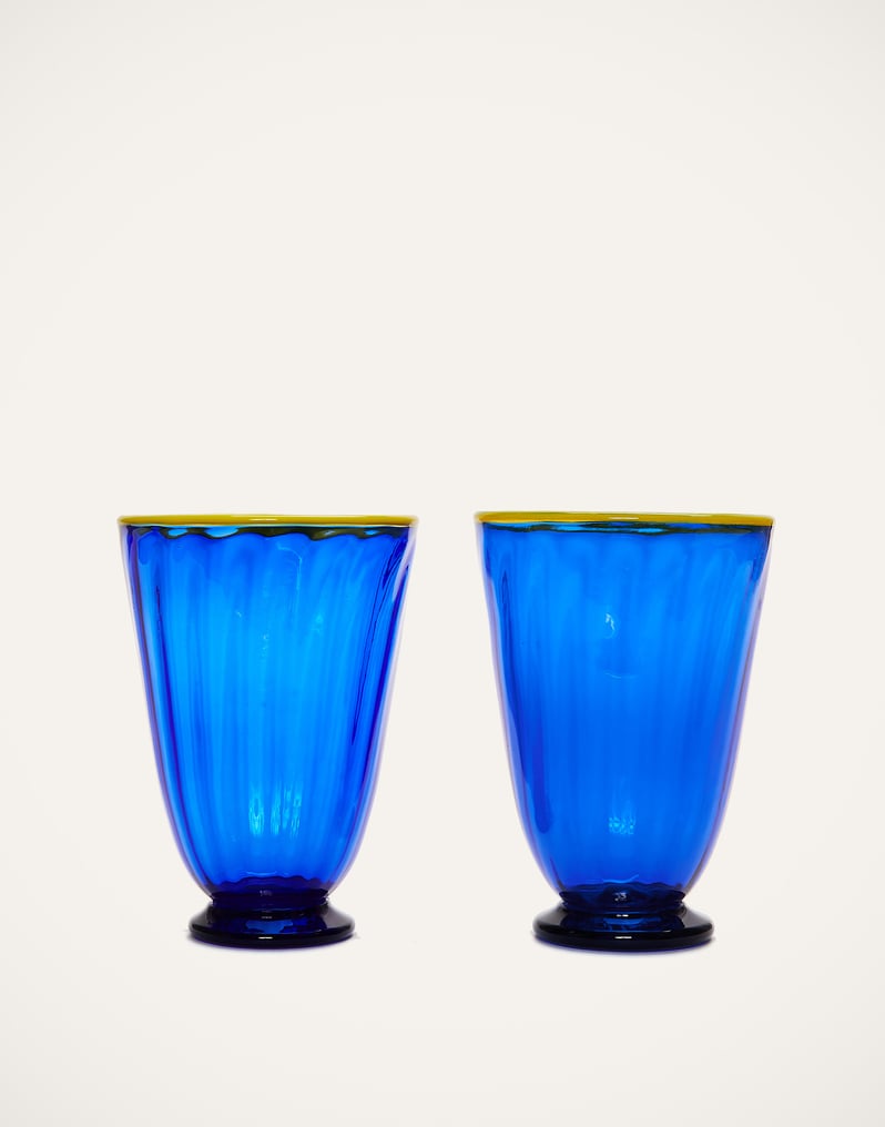 La DoubleJ Rainbow Glass Set of 2 La DoubleJ Rainbow Glass Set of 2 Blue GLA0014MUR001BLU0001