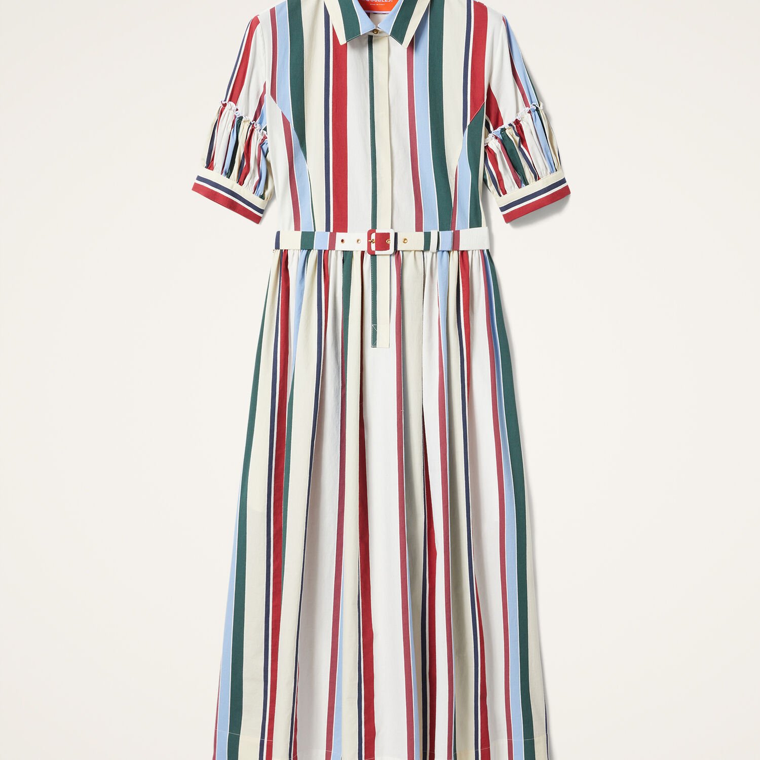 Shop La Doublej Libertine Dress In Stripes Multicolor