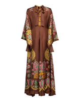 La DoubleJ Magnifico Dress La DoubleJ Magnifico Dress Folky Hearts Chocolate Placée DRE0232SIL006FLH0007