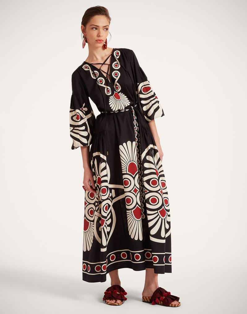 La DoubleJ Viviana Dress La DoubleJ Viviana Dress Medallion Placée Black DRE0716COT056MED01BL01