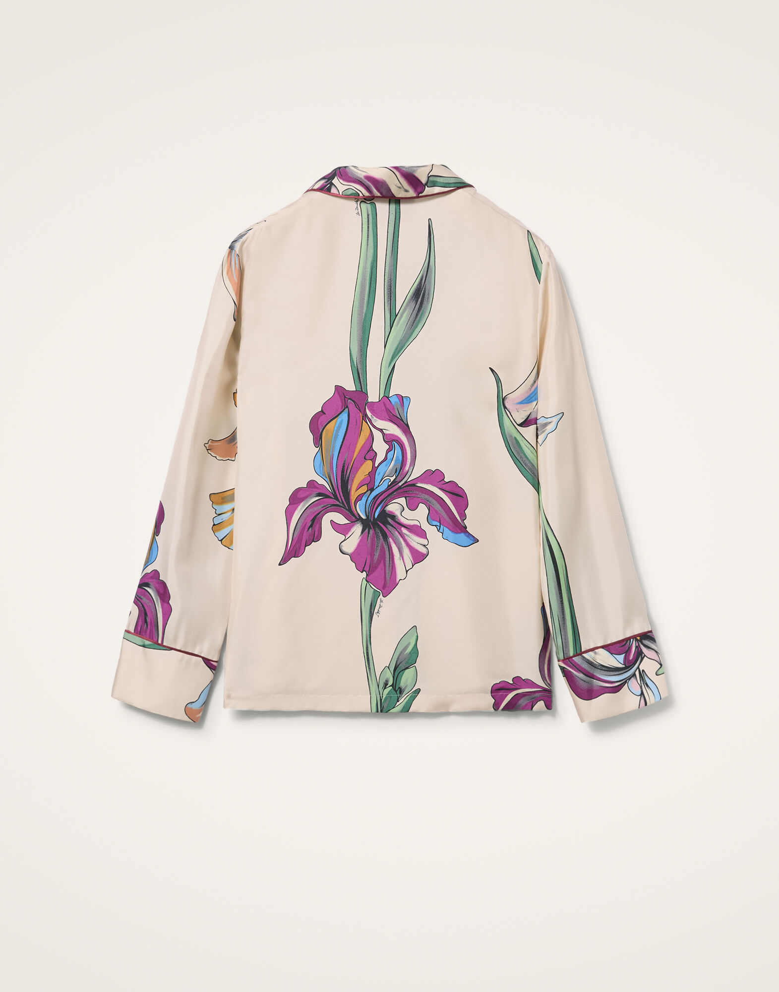 La DoubleJ Pajama Shirt Iris Ivory SHI0077SIL001IRS01WH04