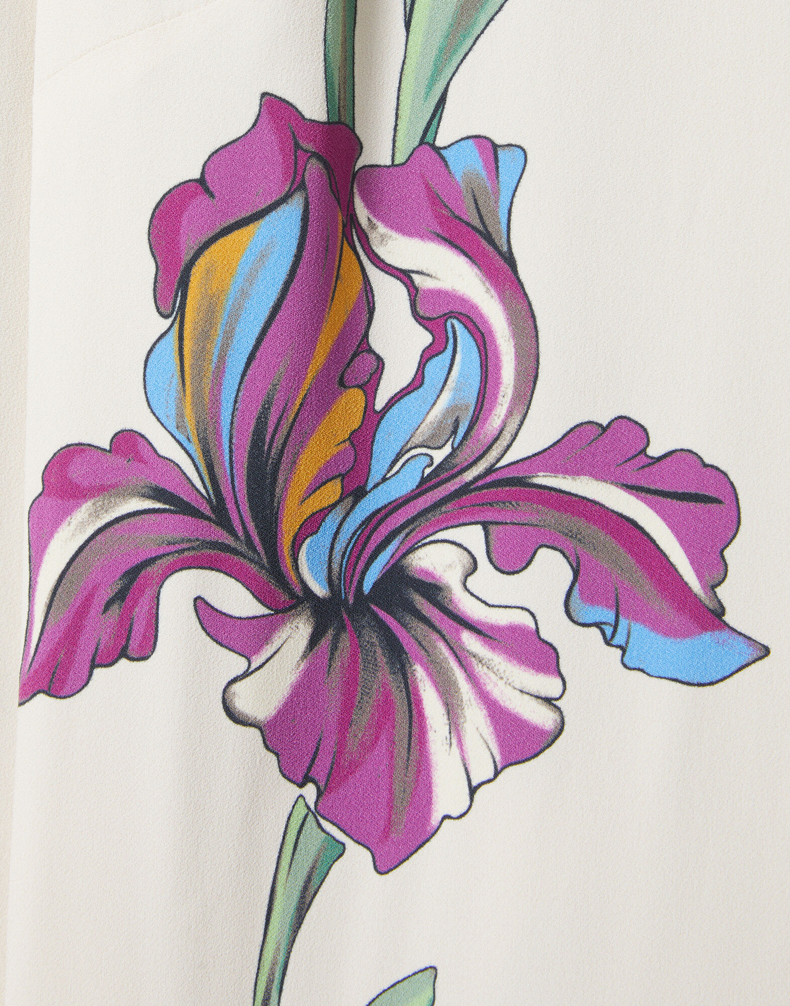 La DoubleJ Mini Supremes Swing Dress Iris Plac&eacute;e Ivory DRE0619VIS011IRS07WH04