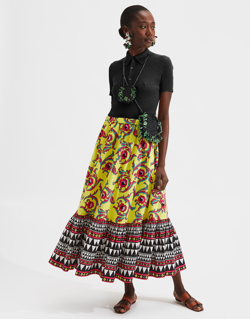 LaDoubleJ Sunset Skirt LaDoubleJ Sunset Skirt Cartwheel Giallo SKI0056COT015CRW0004