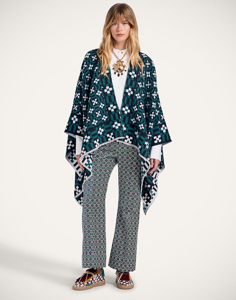 La DoubleJ Soul Poncho La DoubleJ Soul Poncho Byte Placée Green SCA0059WOL025BYT02GR02