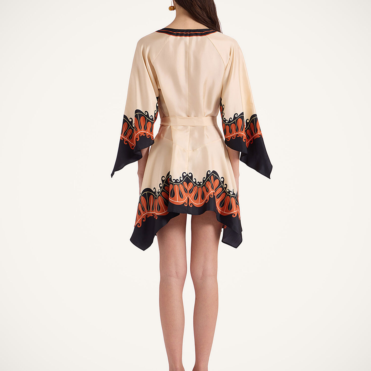 La Doublej Malibu Dress In Pacific Placée Dark Orange