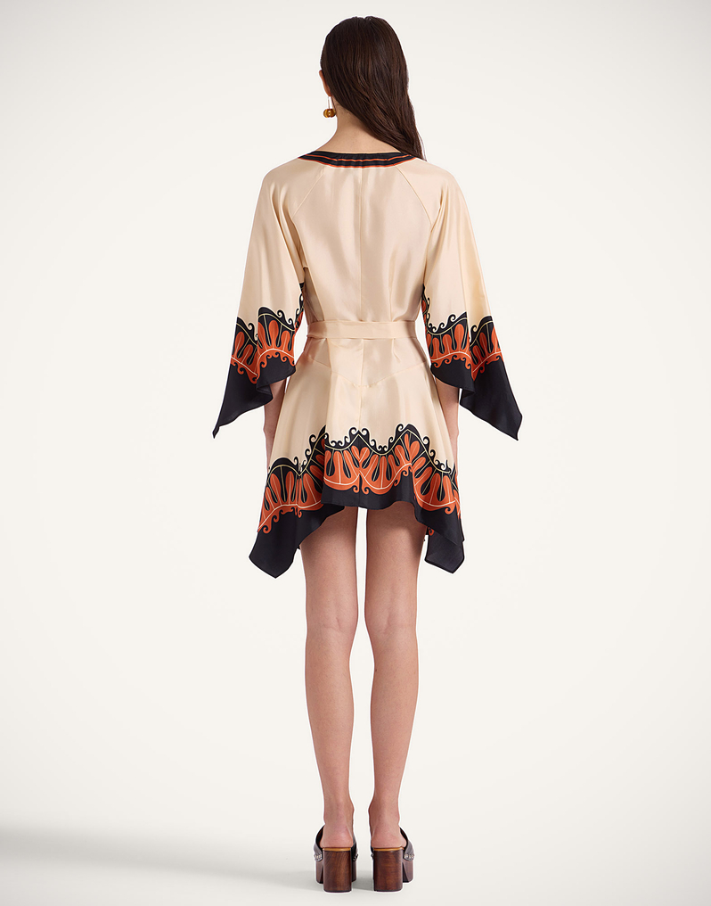 La DoubleJ Malibu Mini Dress La DoubleJ Malibu Mini Dress Pacific Placée Dark Orange DRE0844SIL001PCF03OR03