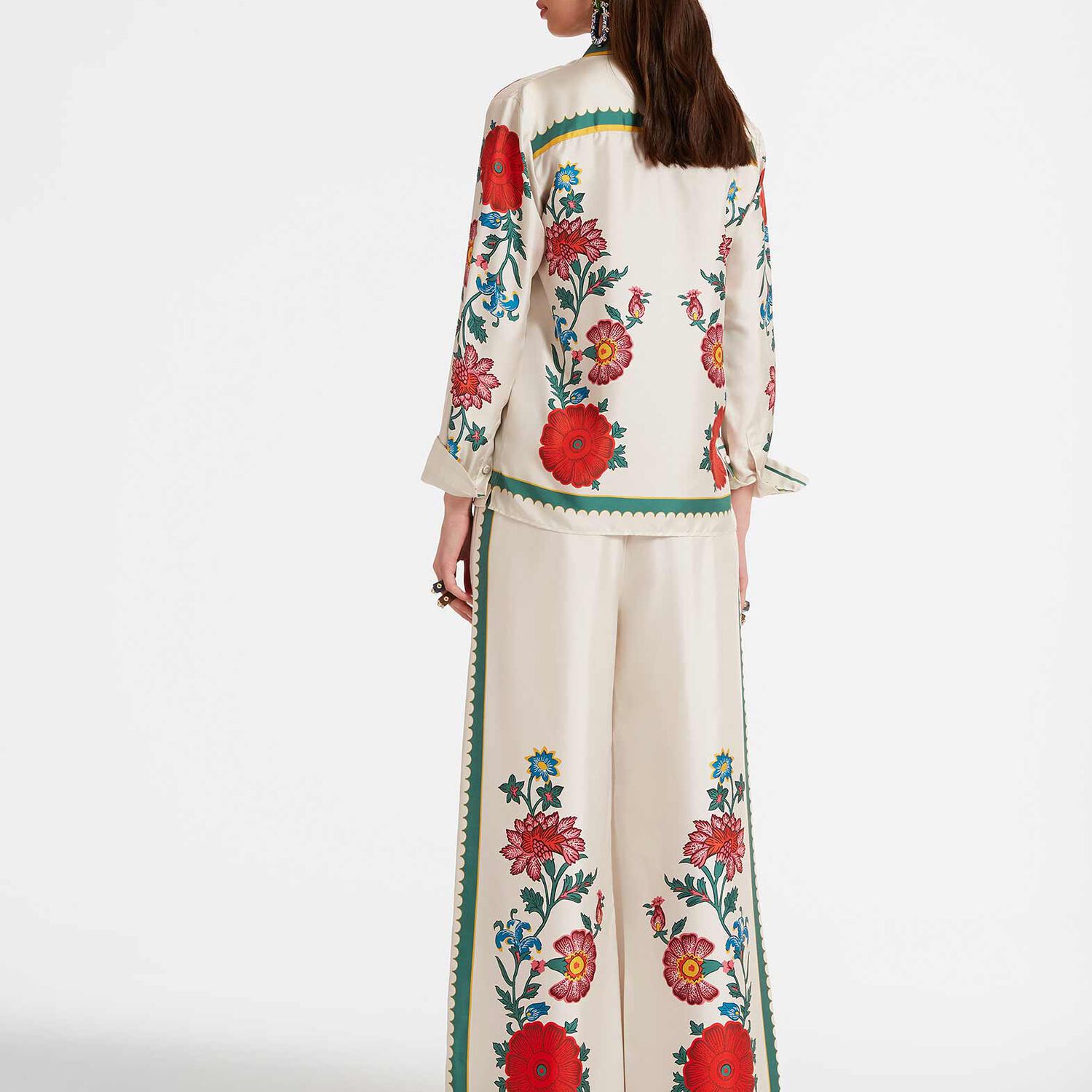 La Doublej Palazzo Pants In Dragonflower Placée Multicolor