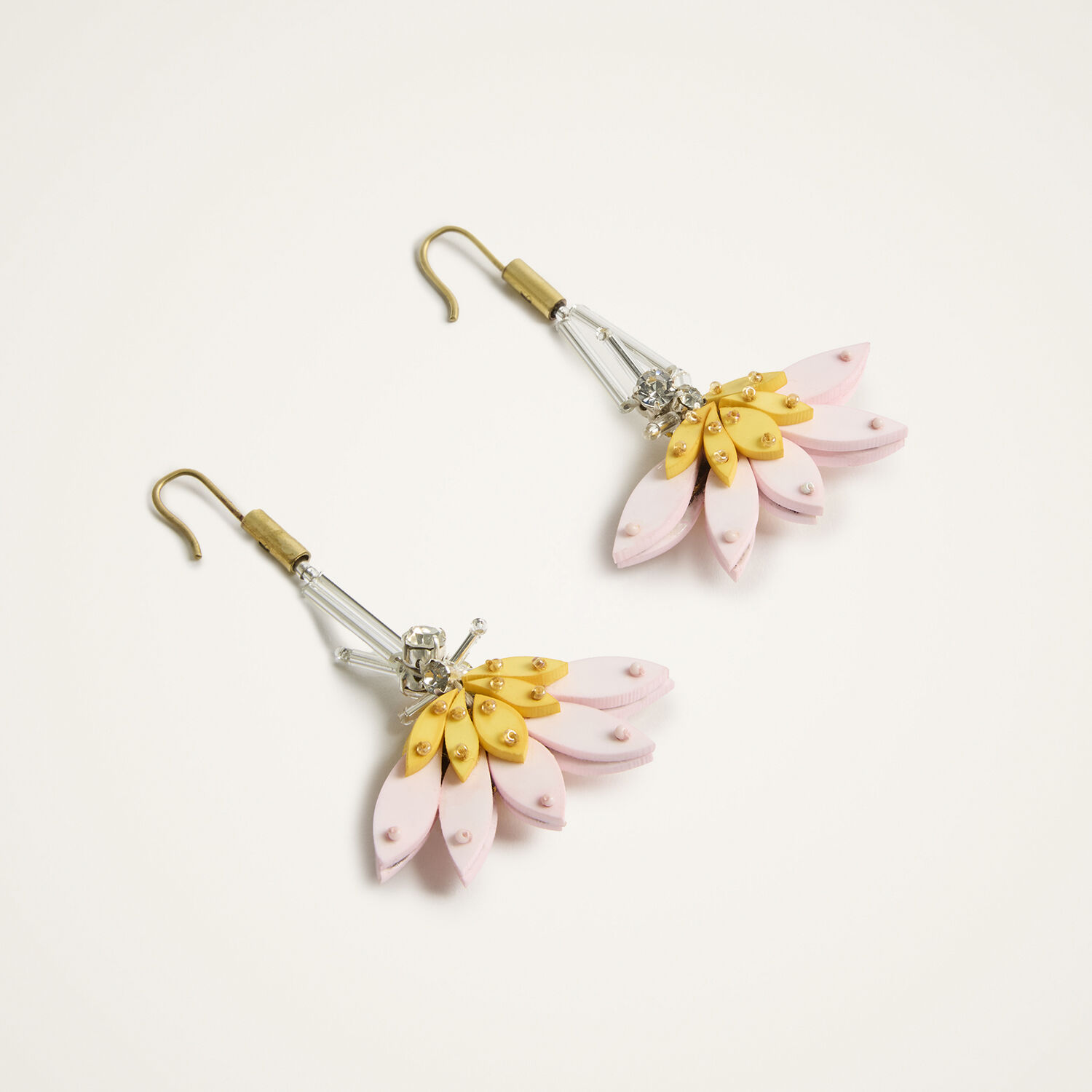  La Doublej Earrings Women - Cornucopia Pendant Earrings Pink Metallic Beads One Size 55% Acrylic 40% Glass Beads 5% Metal 