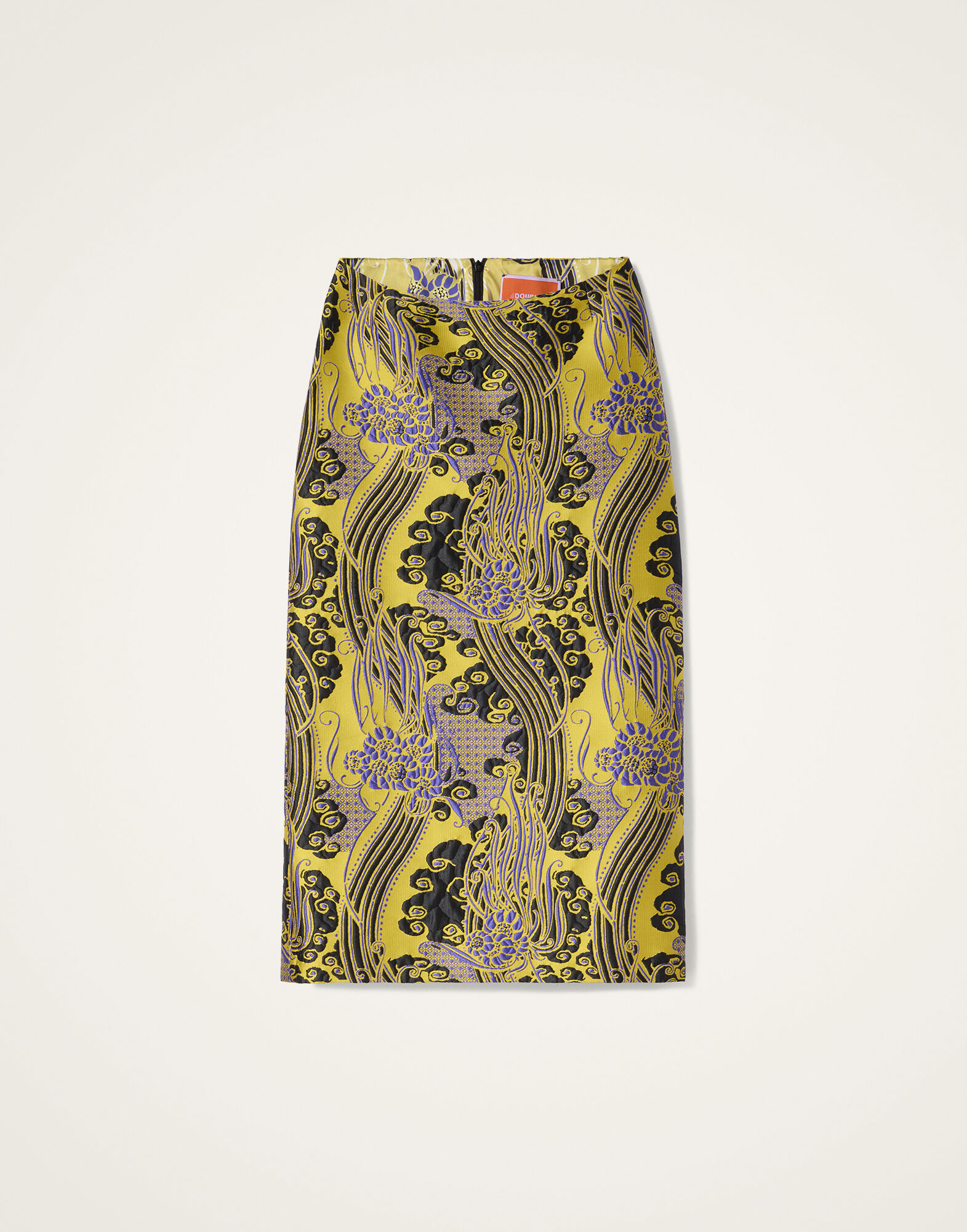 La DoubleJ Pencil Skirt Atlantis Yellow SKI0011JCQ127ATL01YE02