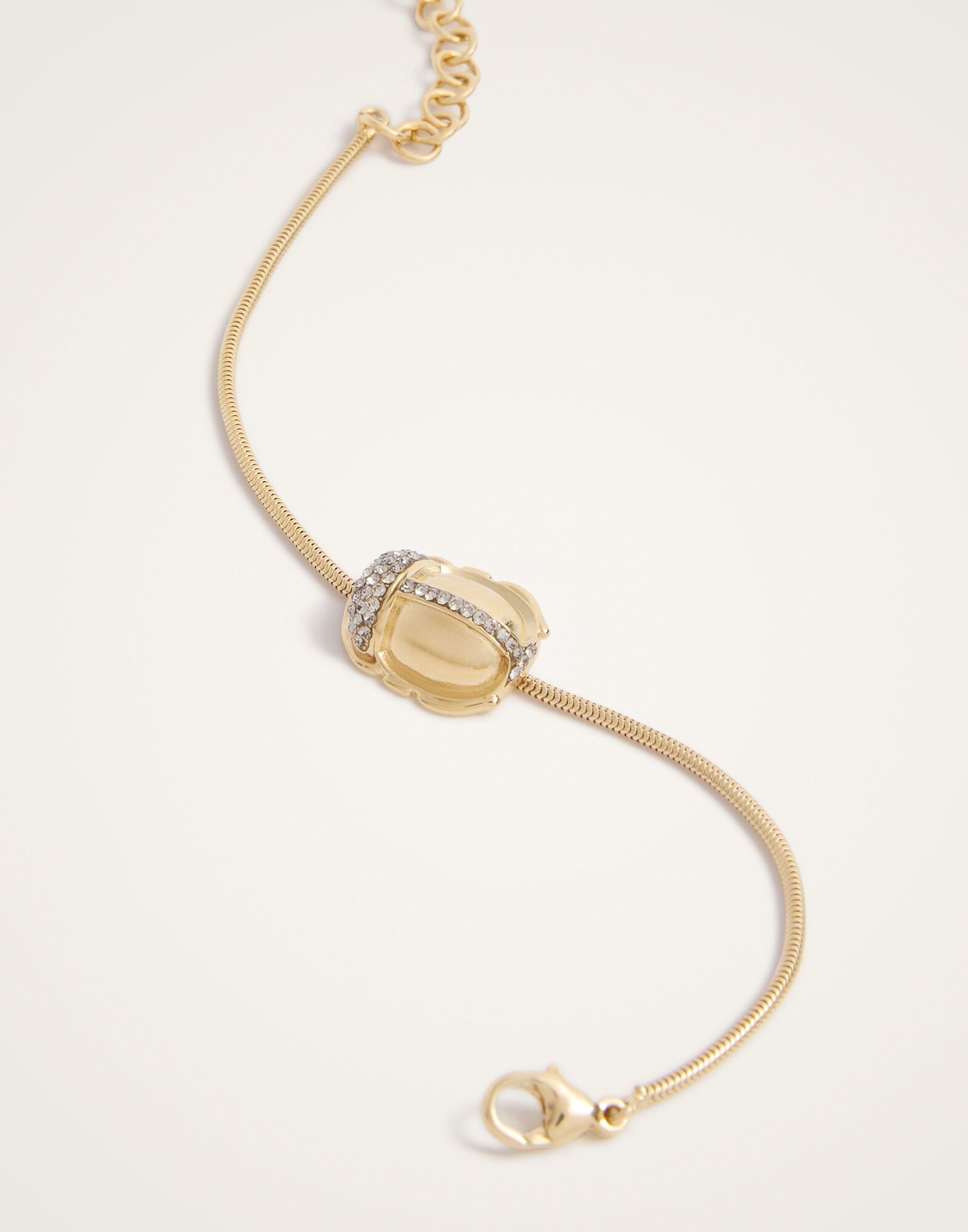 La DoubleJ Khepri Bracelet 24K Gold Plate & Rhinestone BAC0017BRA009SOLIDYE05