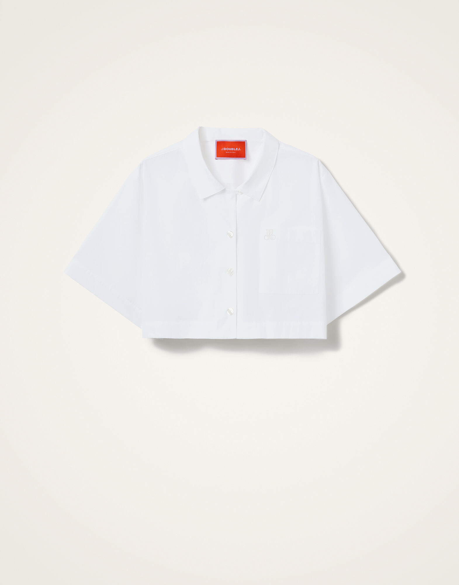 La DoubleJ Polo Short Shirt Solid White SHI0141COT064SOLIDWH01