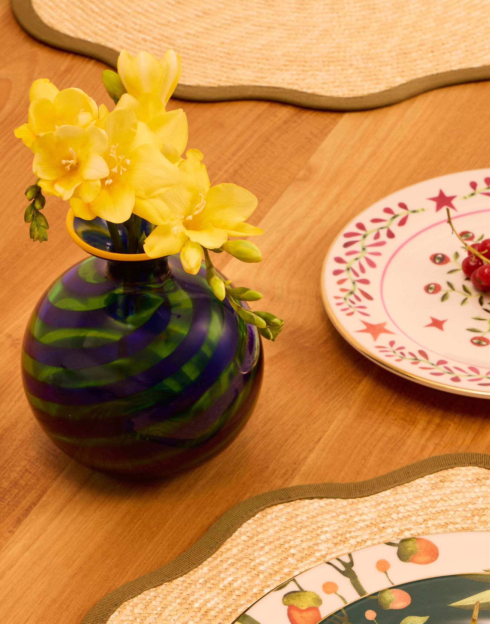 La DoubleJ Mini Ciccio Vase Blue VAS0012MUR001RIG15BU03