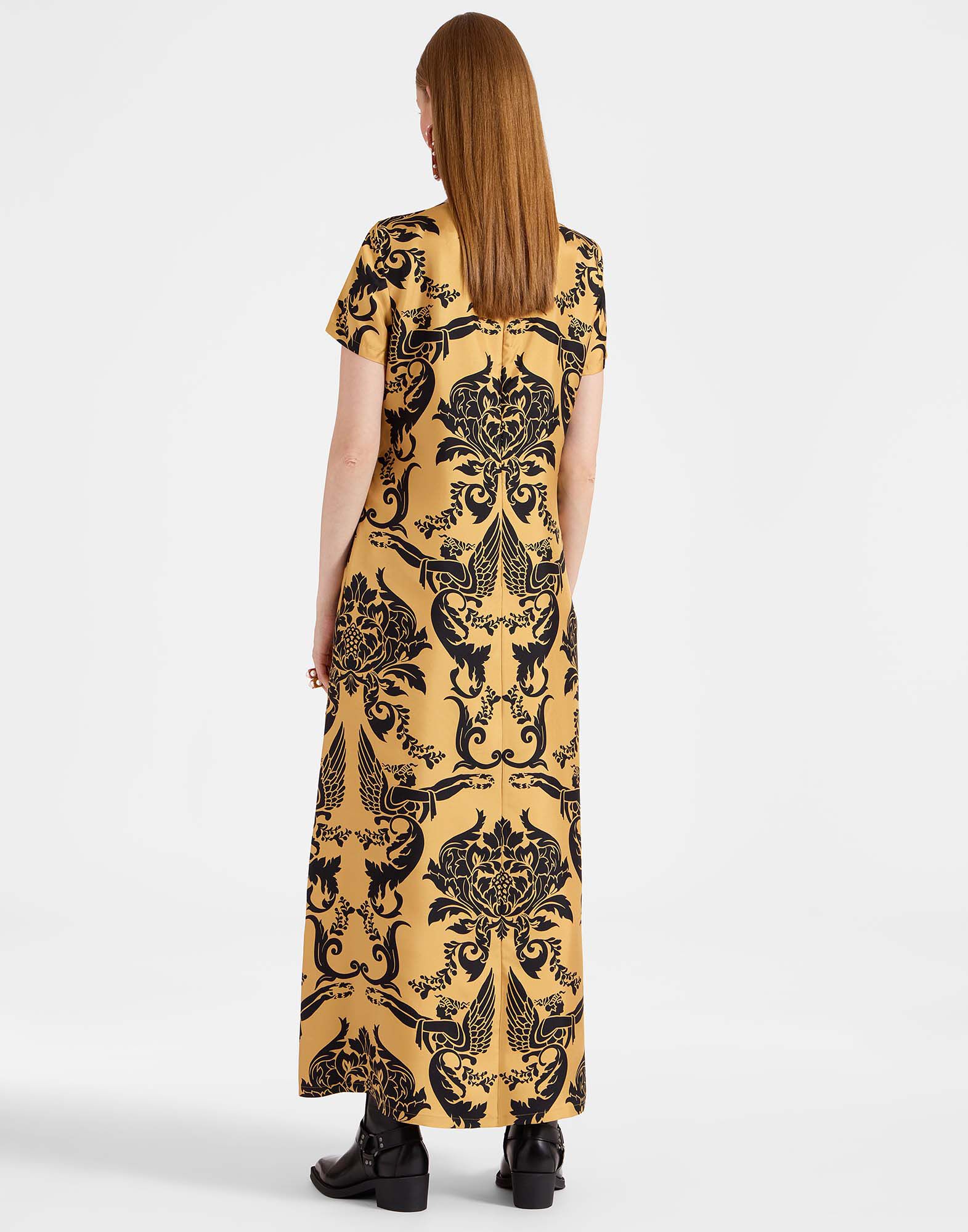 Black and gold swing dress sales