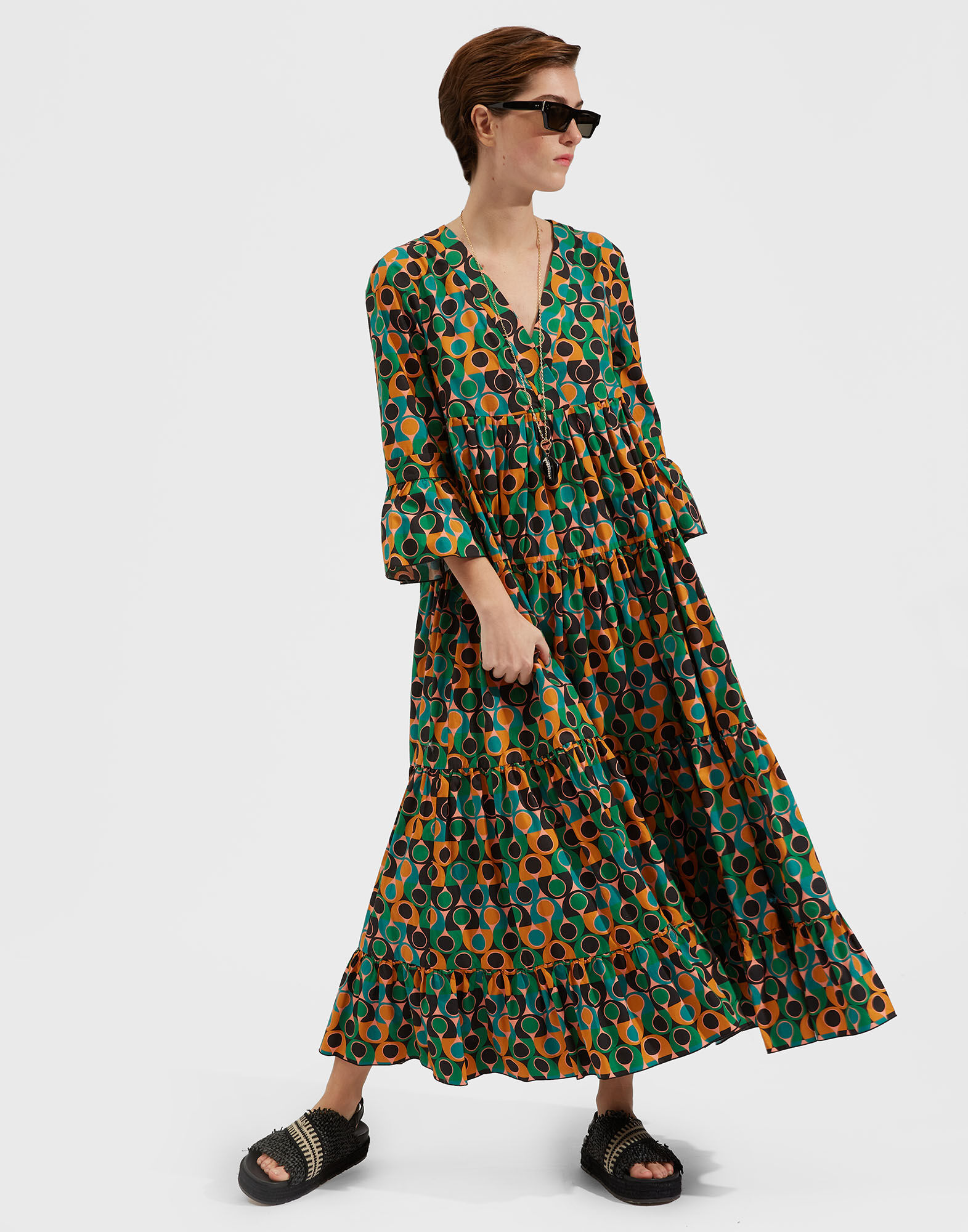 LaDoubleJ Jennifer Jane Dress Gumball Verde DRE0114COT001GUM0002