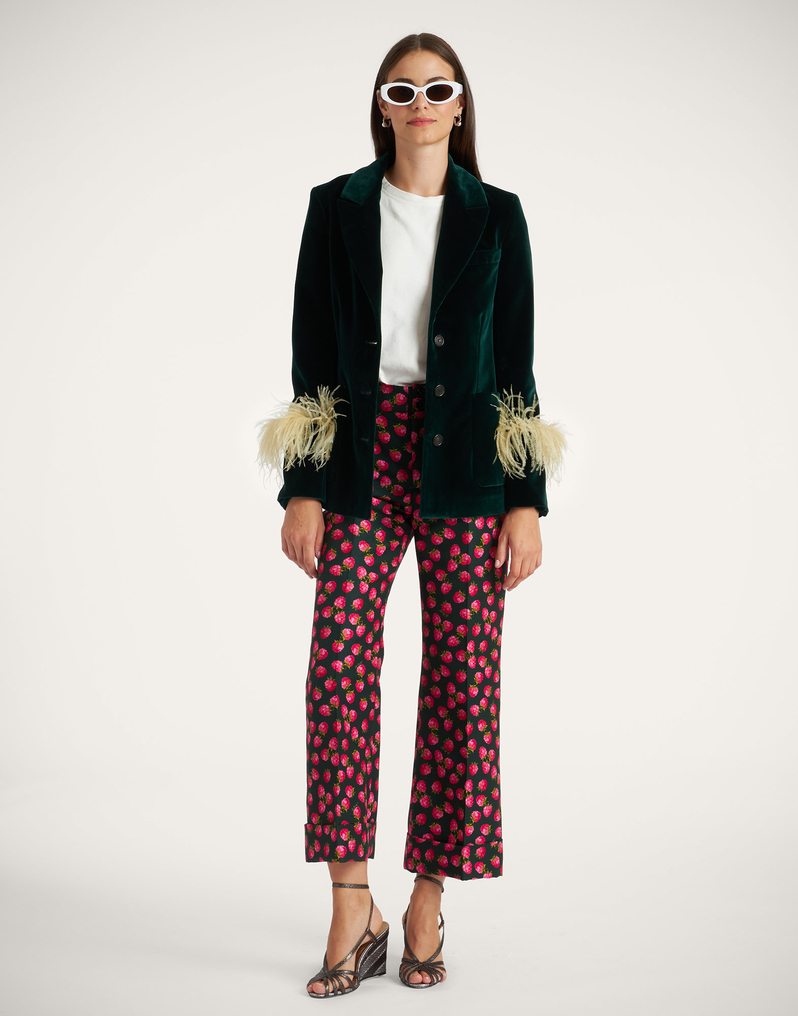 La DoubleJ Keaton Jacket La DoubleJ Keaton Jacket Blue Petrol JAC0073VEL011SOLIDBU05