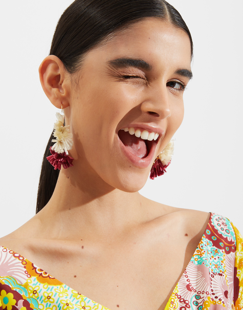 La DoubleJ Bow Earrings La DoubleJ Bow Earrings Multicolor Lampone EAR0024RAF001MUL0030