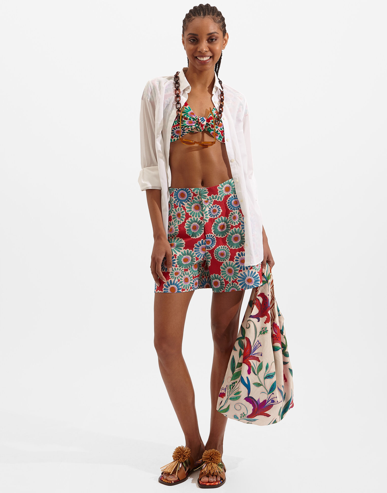 La DoubleJ Bardot Top Crazy Daisy SWI0026LYC001DAY0001