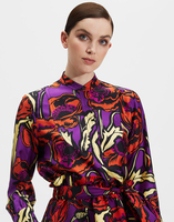LaDoubleJ Portofino Shirt LaDoubleJ Portofino Shirt Big Blooms Viola SHI0046SIL001PFI0004