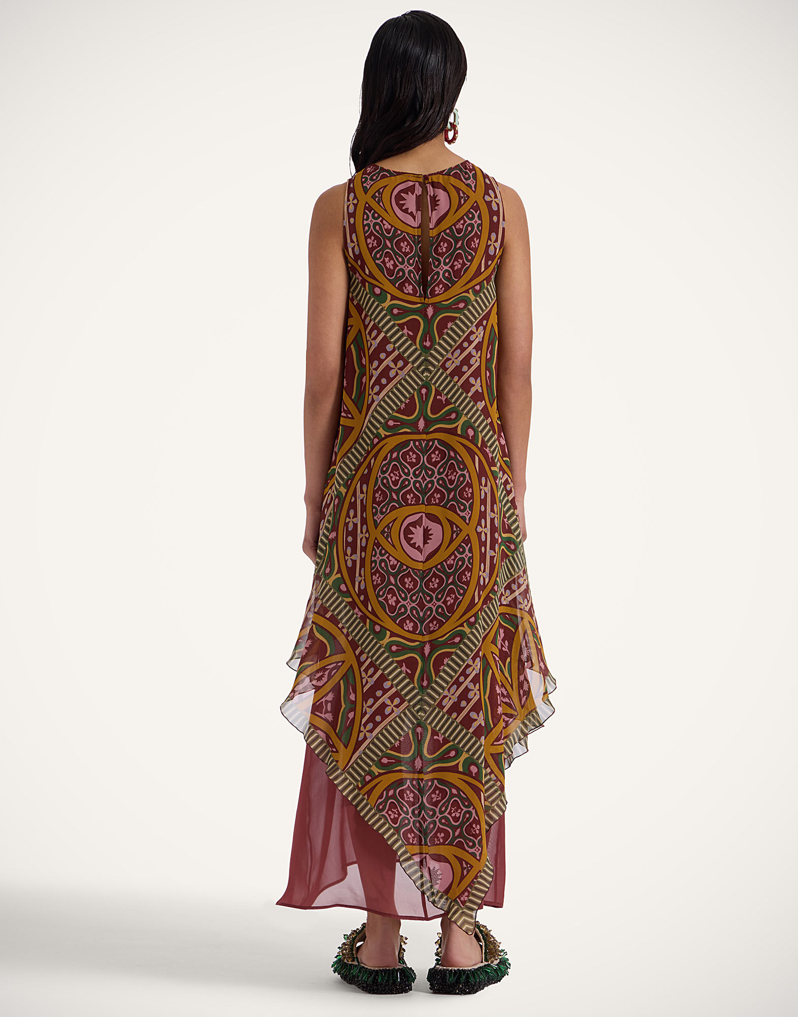 La DoubleJ Salome Dress Eclipse Plac&eacute;e Yellow DRE0860SIL014ECL05YE02