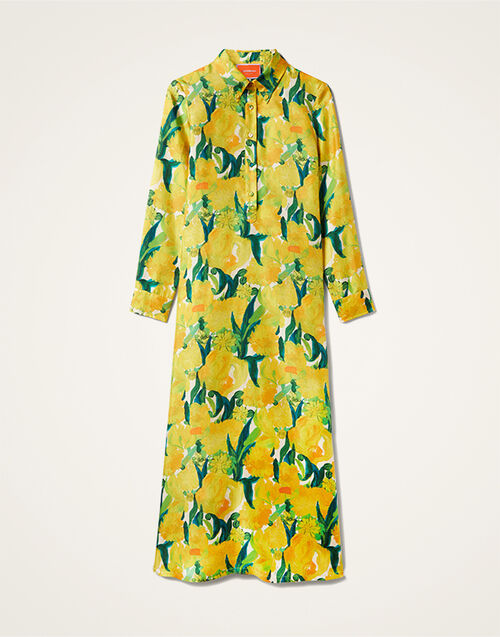 La DoubleJ Chemise Swing Dress Zesty Yellow DRE0913SIL001ZES01YE02