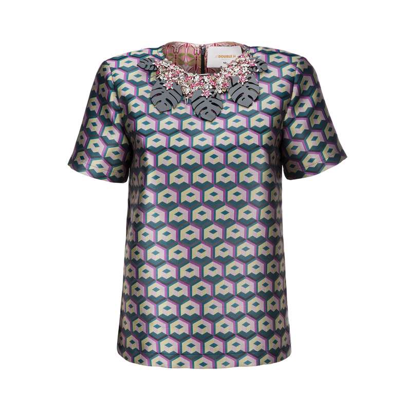 LaDoubleJ Cubi Verdi The Embroidered Jazzy Tee LaDoubleJ Cubi Verdi The Embroidered Jazzy Tee Cubi Verdi SHI0014JAC006CUB0002