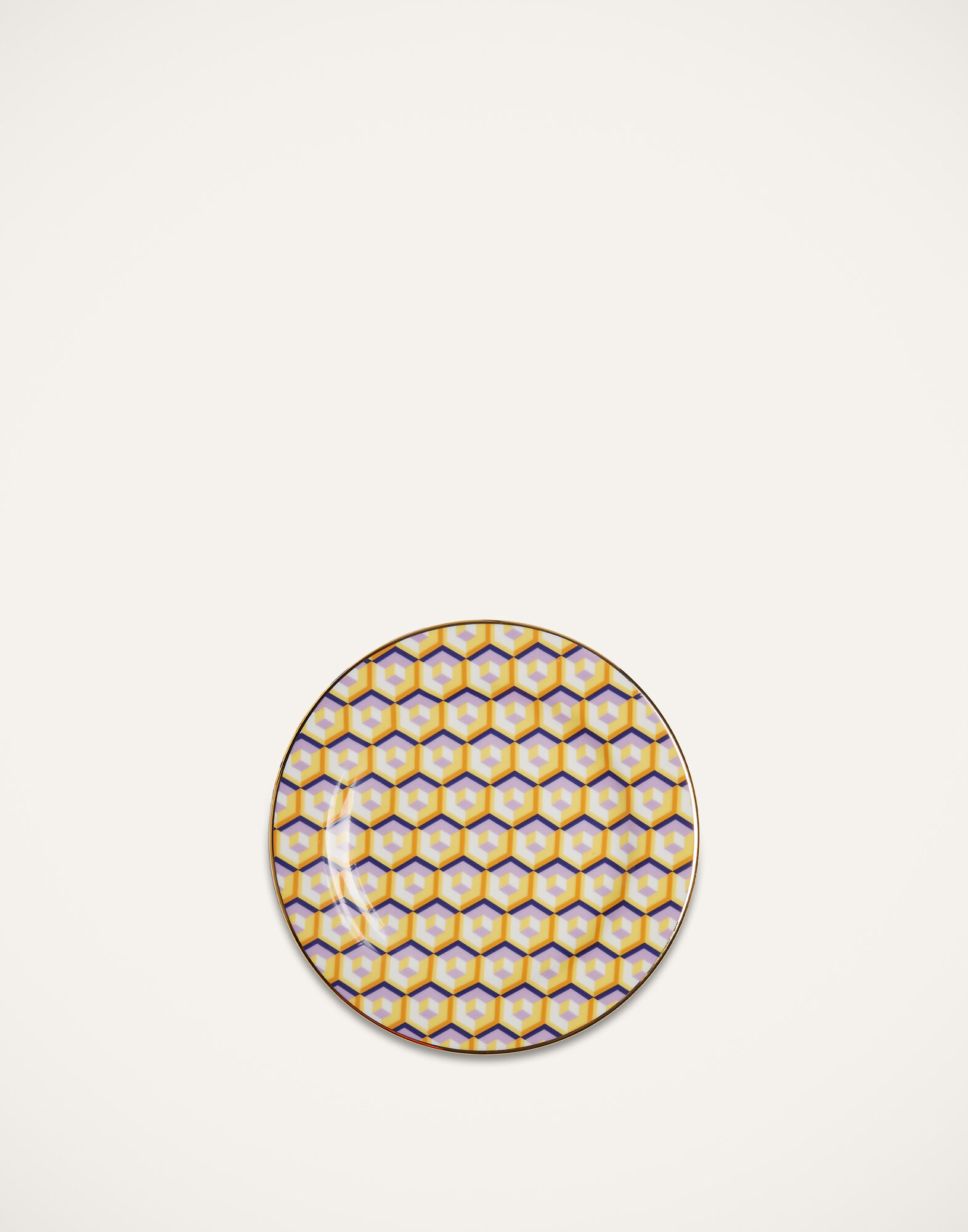 La DoubleJ Dessert Plate Set of 2 Cubi Giallo DIS0048CER001CUB0009