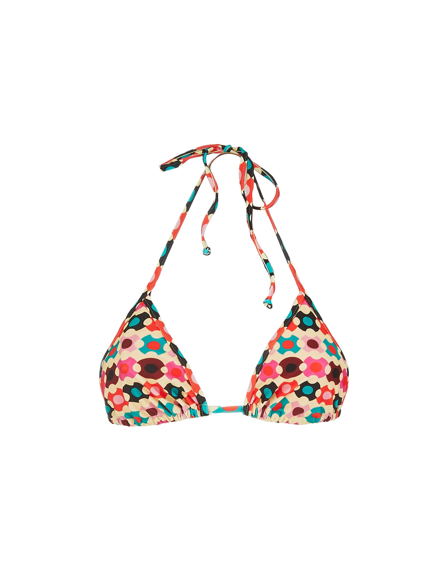 LaDoubleJ Triangle Bikini Top Groovy Dot Giallo SWI0003LYC001GRO0004