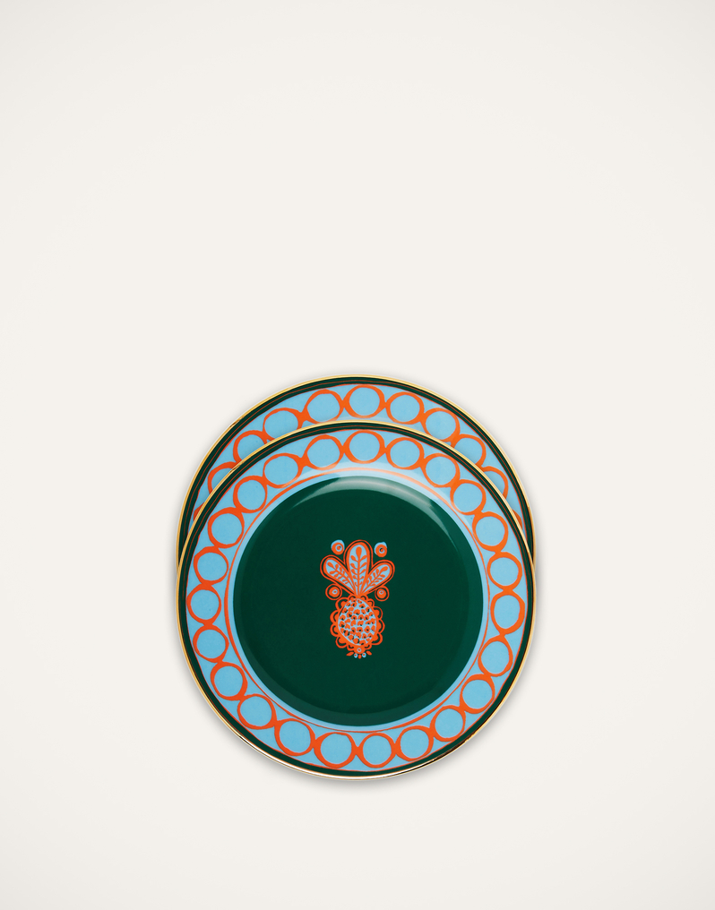 La DoubleJ Dessert Plate Set of 2 La DoubleJ Dessert Plate Set of 2 Pineapple Arancio DIS0031CER001PNP0007
