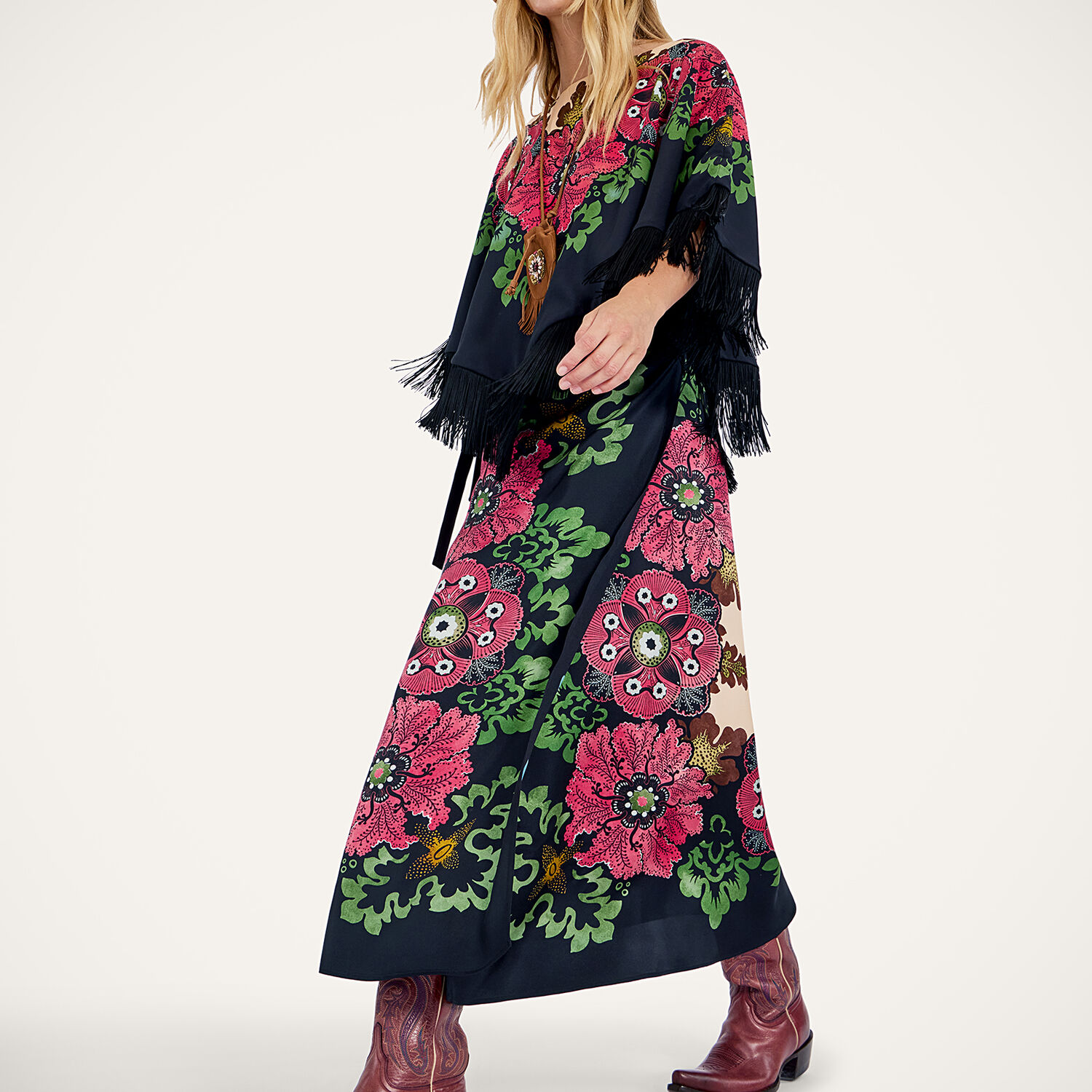 La Doublej Reversible Sarong Skirt In Multi