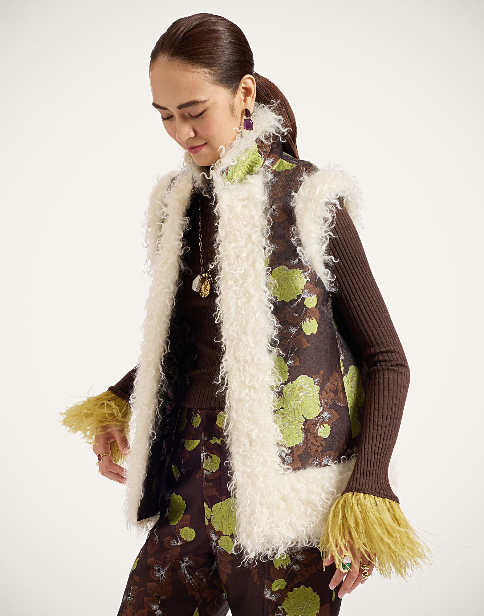 La DoubleJ Sleeveless Folk Jacket Devon Brown JAC0046JCQ141DEV05BR02
