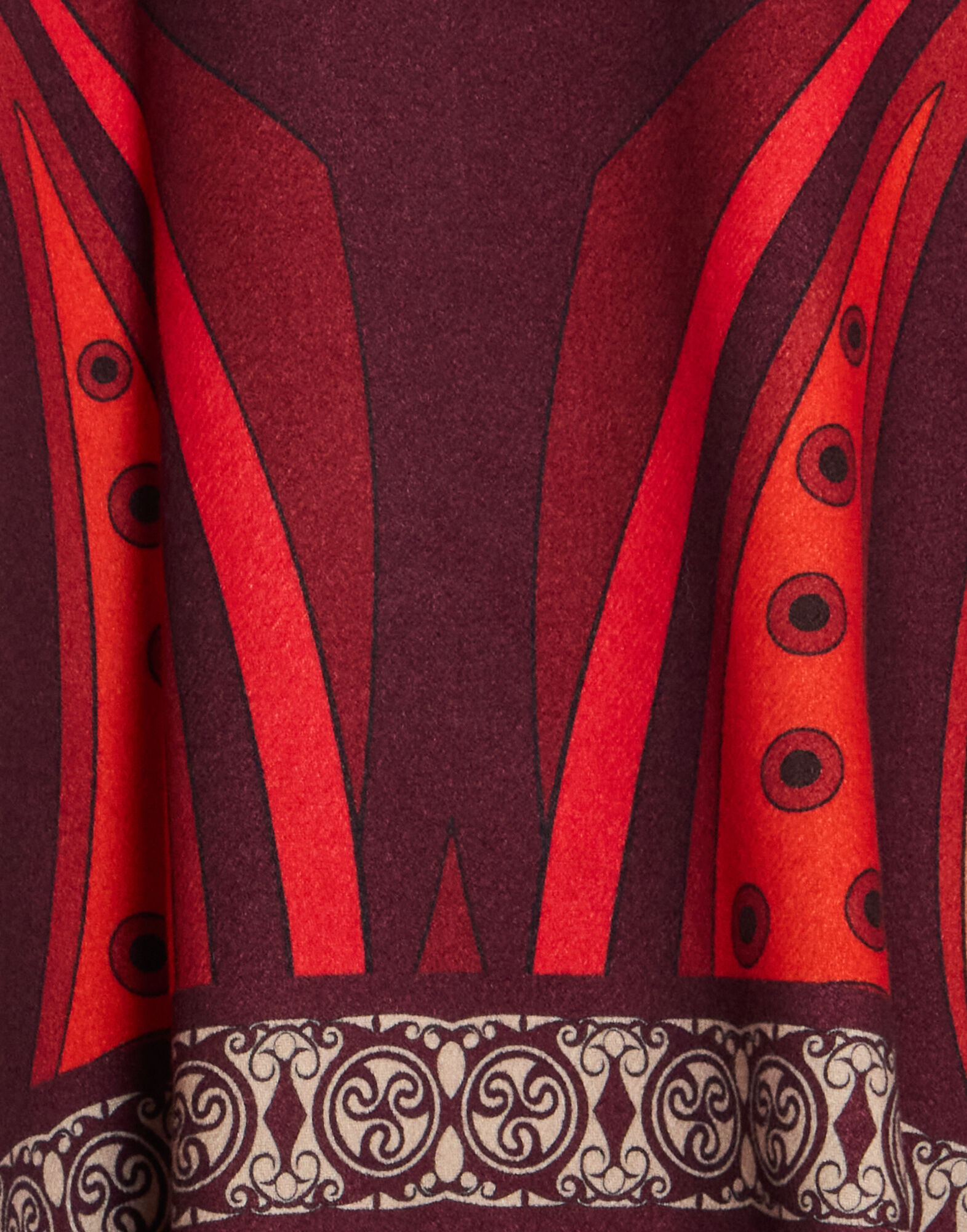 La DoubleJ Soul Poncho Alchemy Plac&eacute;e Dark Red SCA0047PLA003ALC03RE40