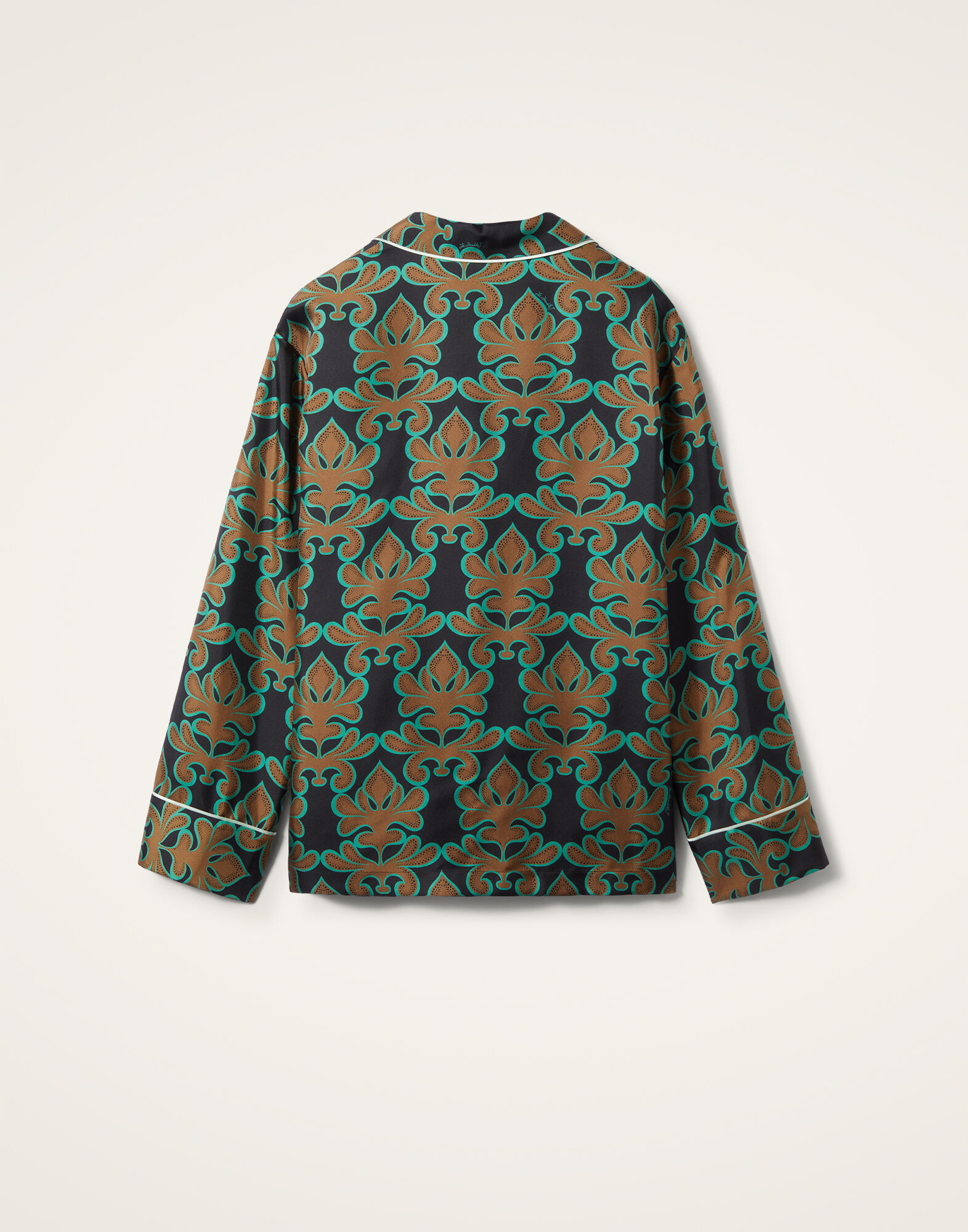 La DoubleJ Pajama Shirt Herald Black SHI0077SIL001ALD01BL01