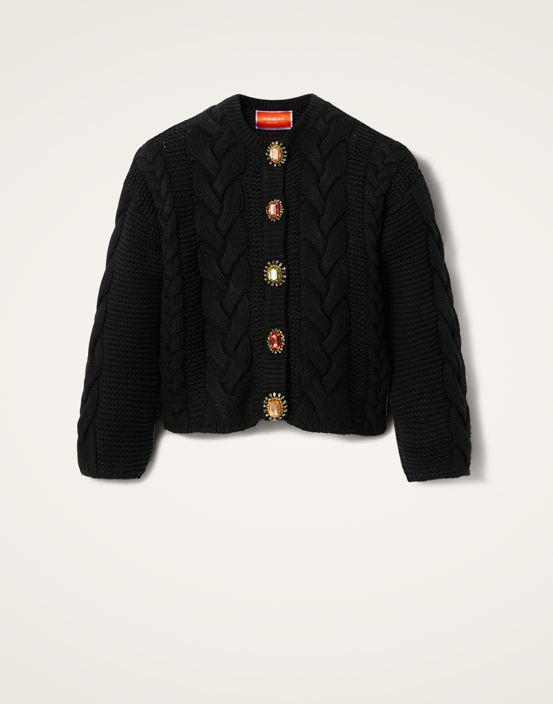 La DoubleJ Portrait Cardigan La DoubleJ Portrait Cardigan Solid Black PUL0211KNI120VA271BL01