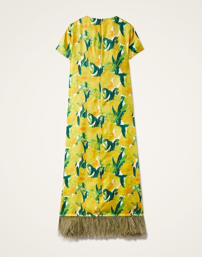 green and yellow dresses Nevara Dress - Green Tea