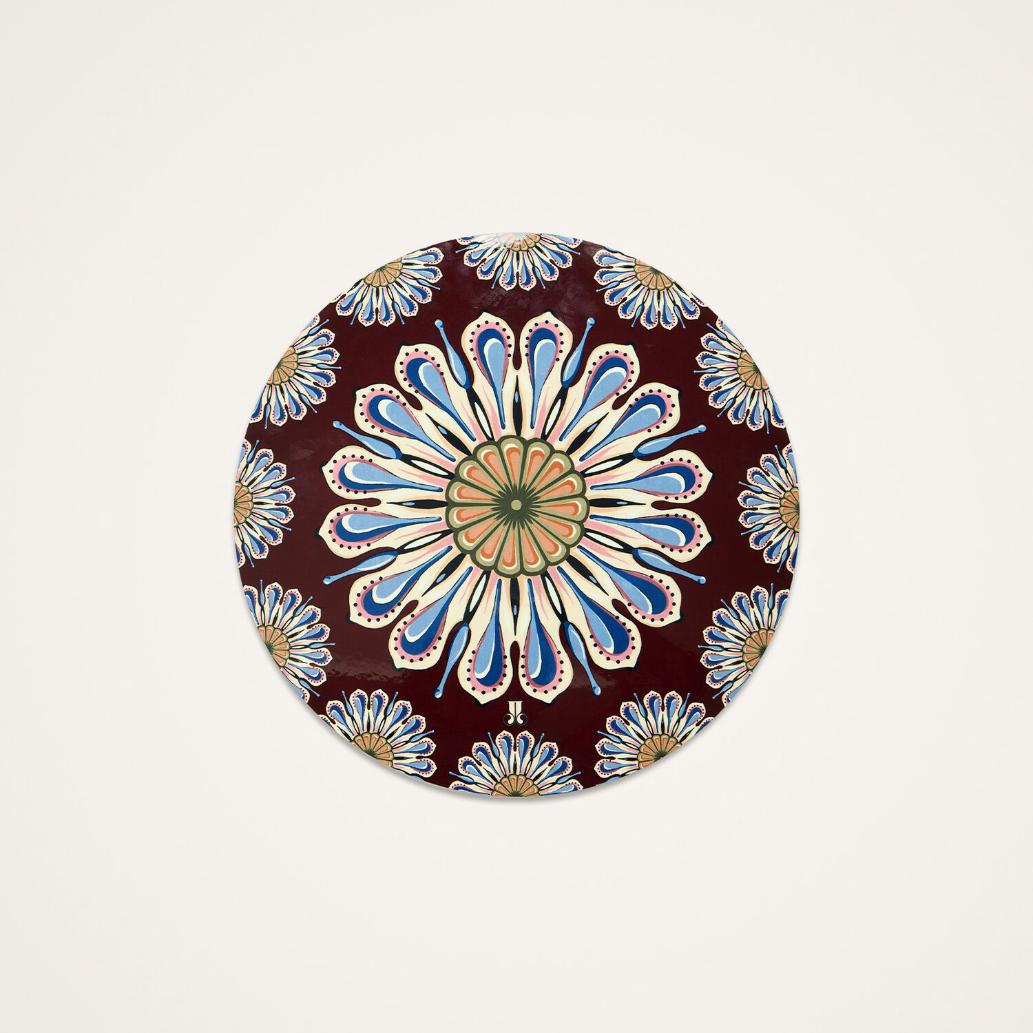 La Doublej Disk Placemats Set Of 2 In Burgundy
