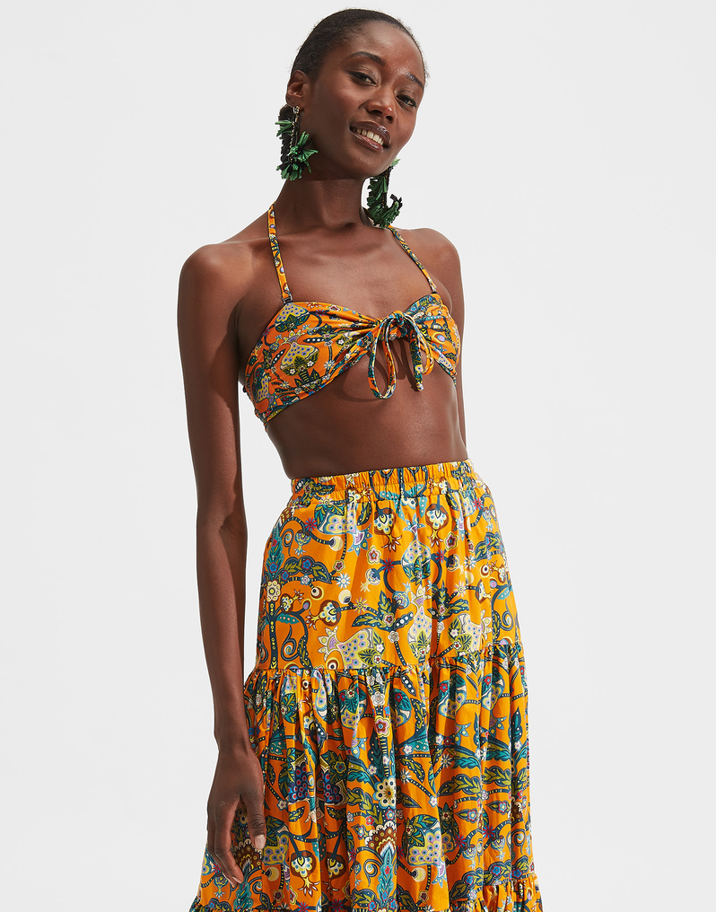 LaDoubleJ 3-Way Bandeau Top LaDoubleJ 3-Way Bandeau Top Tree Of Life Arancio SWI0021LYC001TFL0004