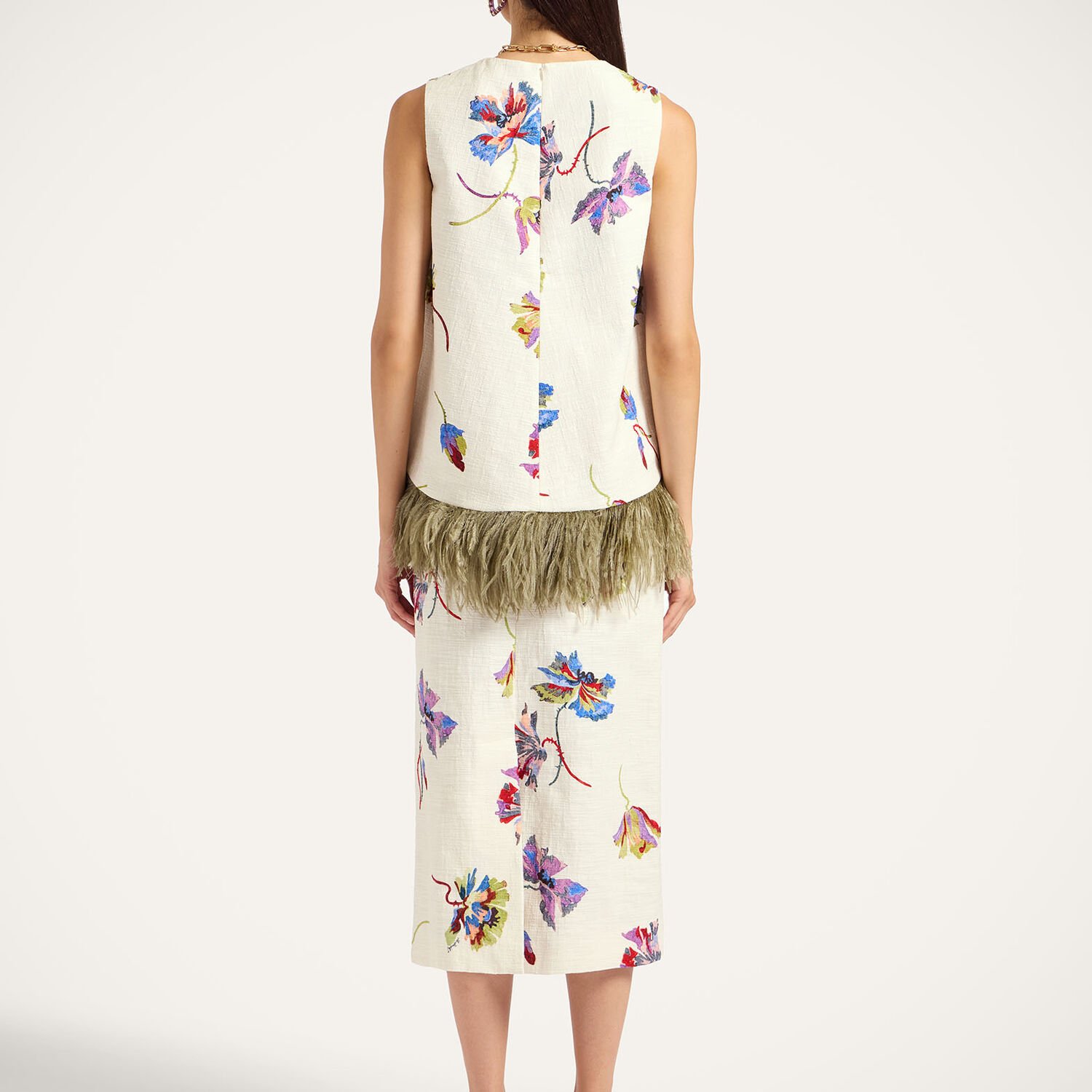 La Doublej Pencil Skirt In White