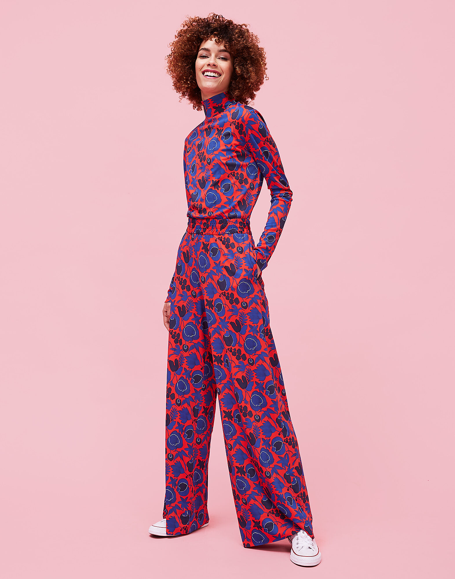 LaDoubleJ Palazzo Pants Wildbird Rosso TRO0003JER004CER0005