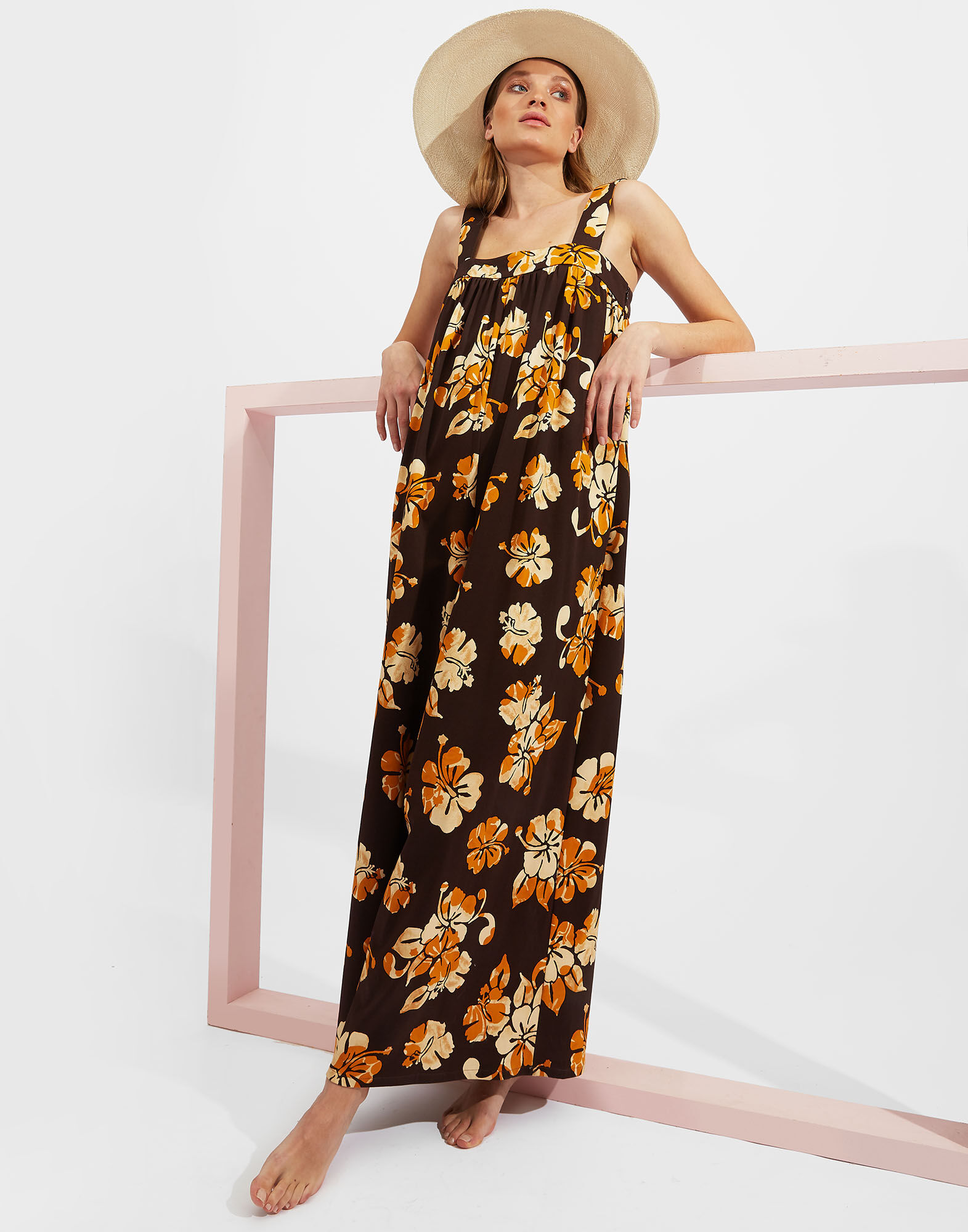 La DoubleJ Playsuit Dress Hibiscus DRE0338INT001HIB0001