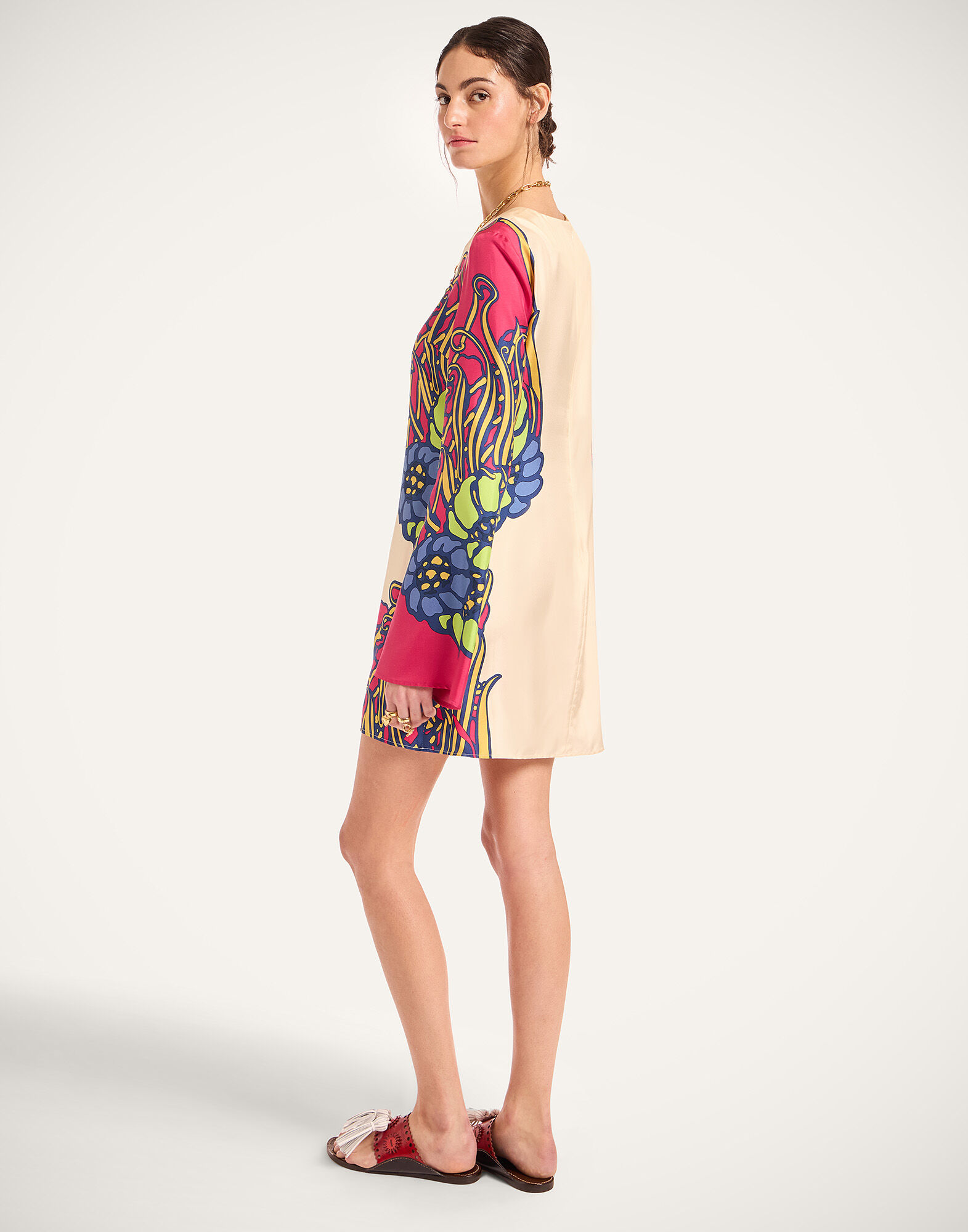 La DoubleJ Mini Supreme Swing Dress Lemuria Plac&eacute;e Pink DRE0619SIL006LEM02PI01