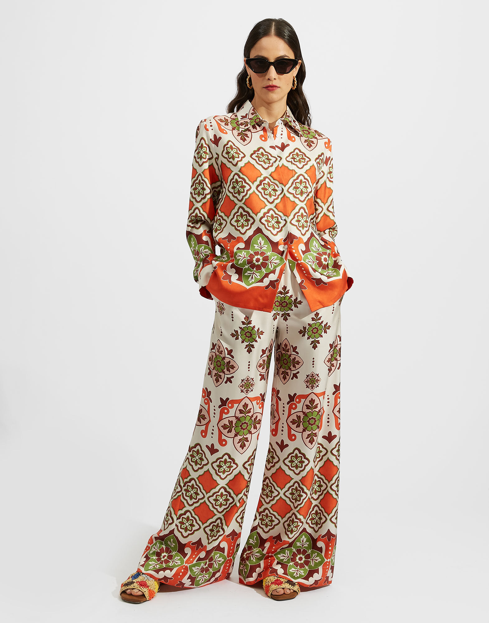 La DoubleJ Boy Shirt Partenope Plac&eacute;e SHI0001SIL001PRT01OR02