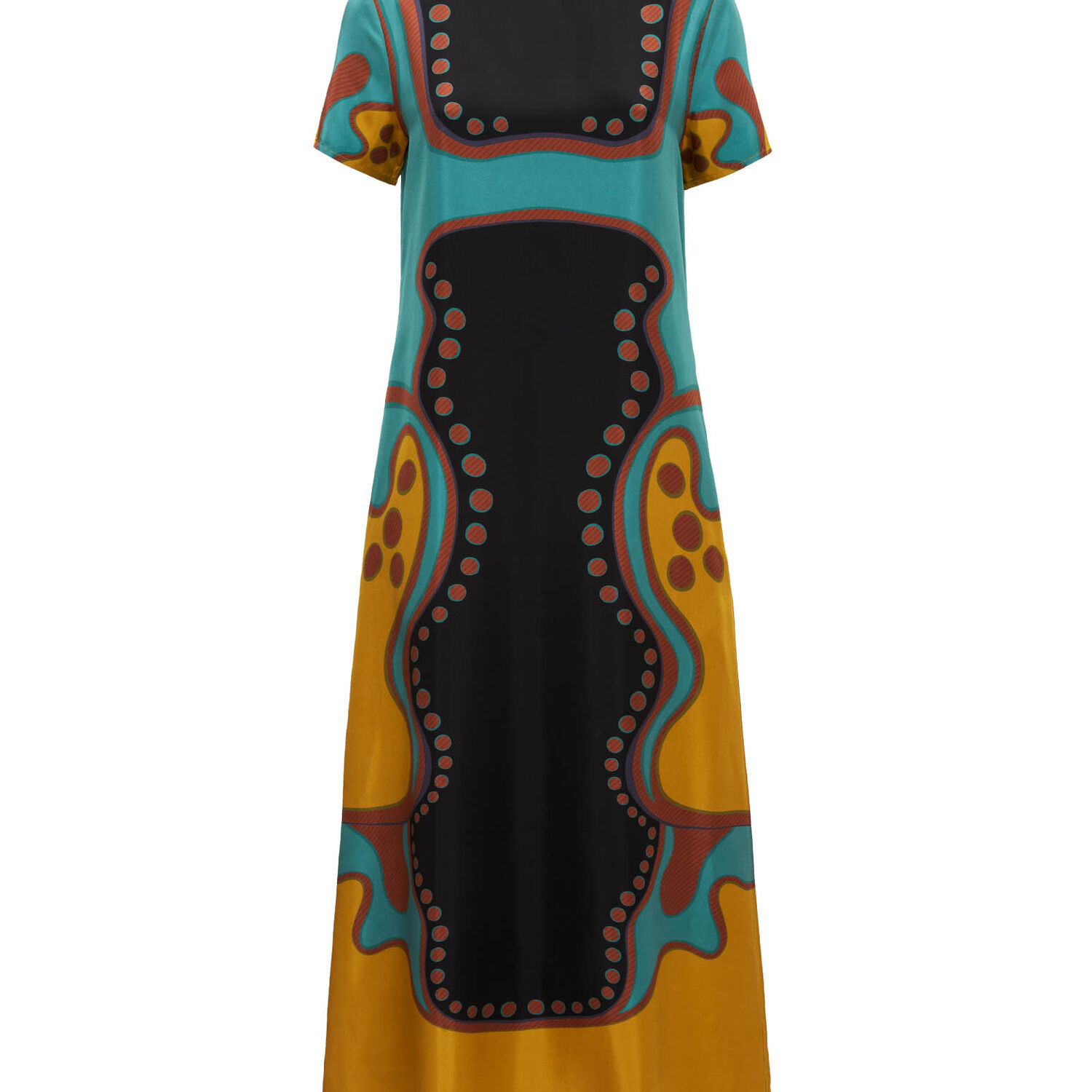 La Doublej Swing Dress In Spritz Placée Black