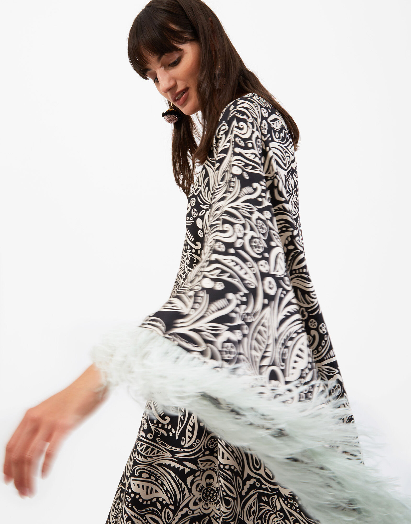 La DoubleJ Opera Dress (With Feathers) Fauve DRE0314SIL001FAU0001