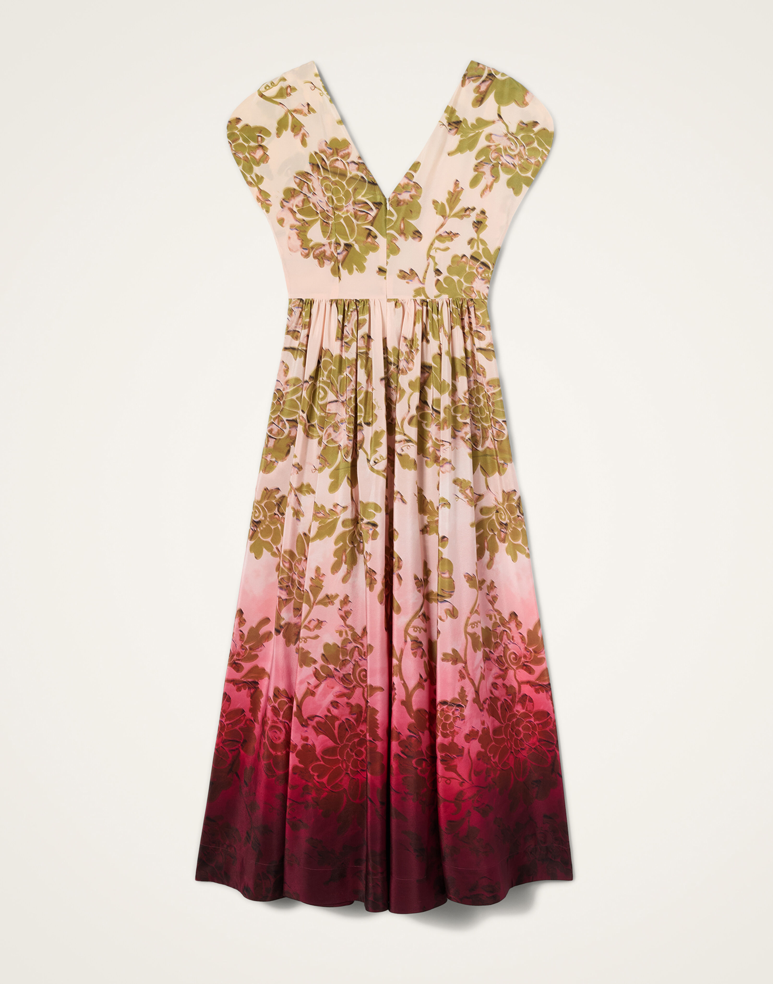 La DoubleJ Waldorf Dress Oasis Ombr&eacute; Plac&eacute;e Geen & Red DRE1103CRE001OAO02GR02