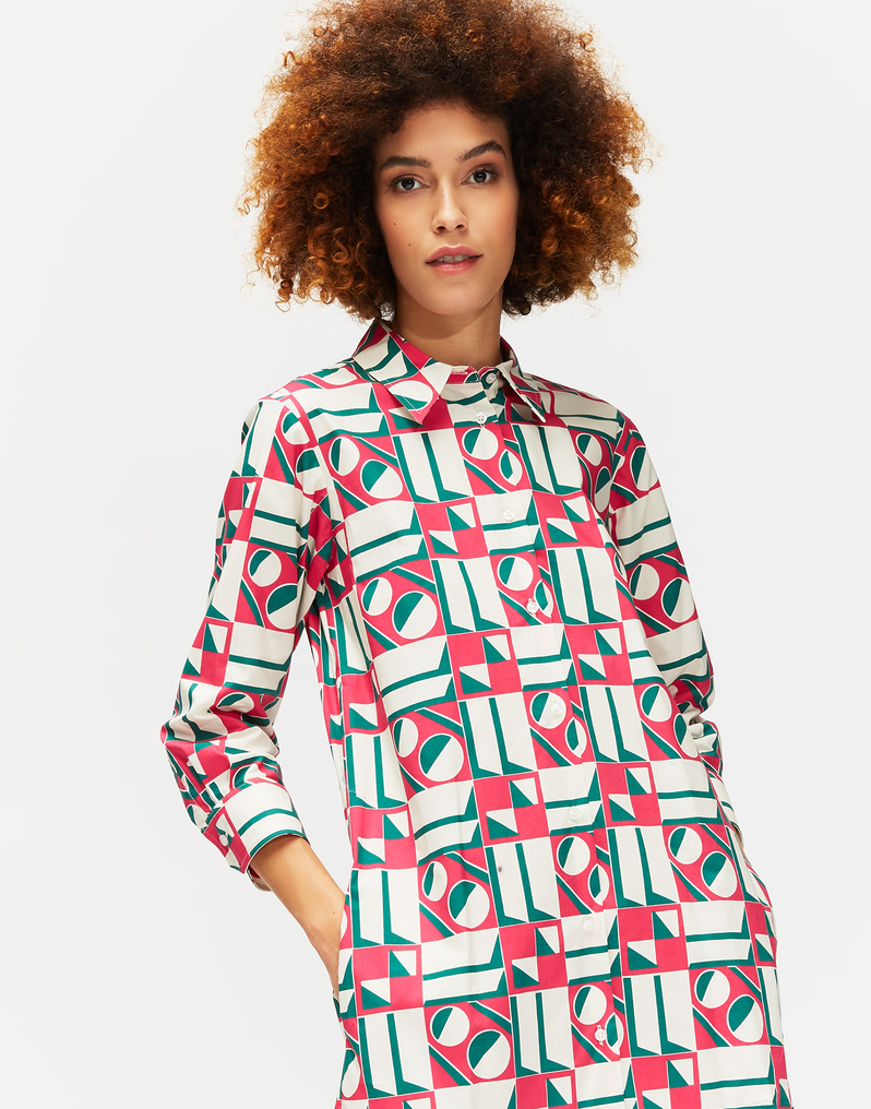 LaDoubleJ Getting my Croissant Dress LaDoubleJ Getting my Croissant Dress Geometrico Rosa DRE0028COT001GEO0002